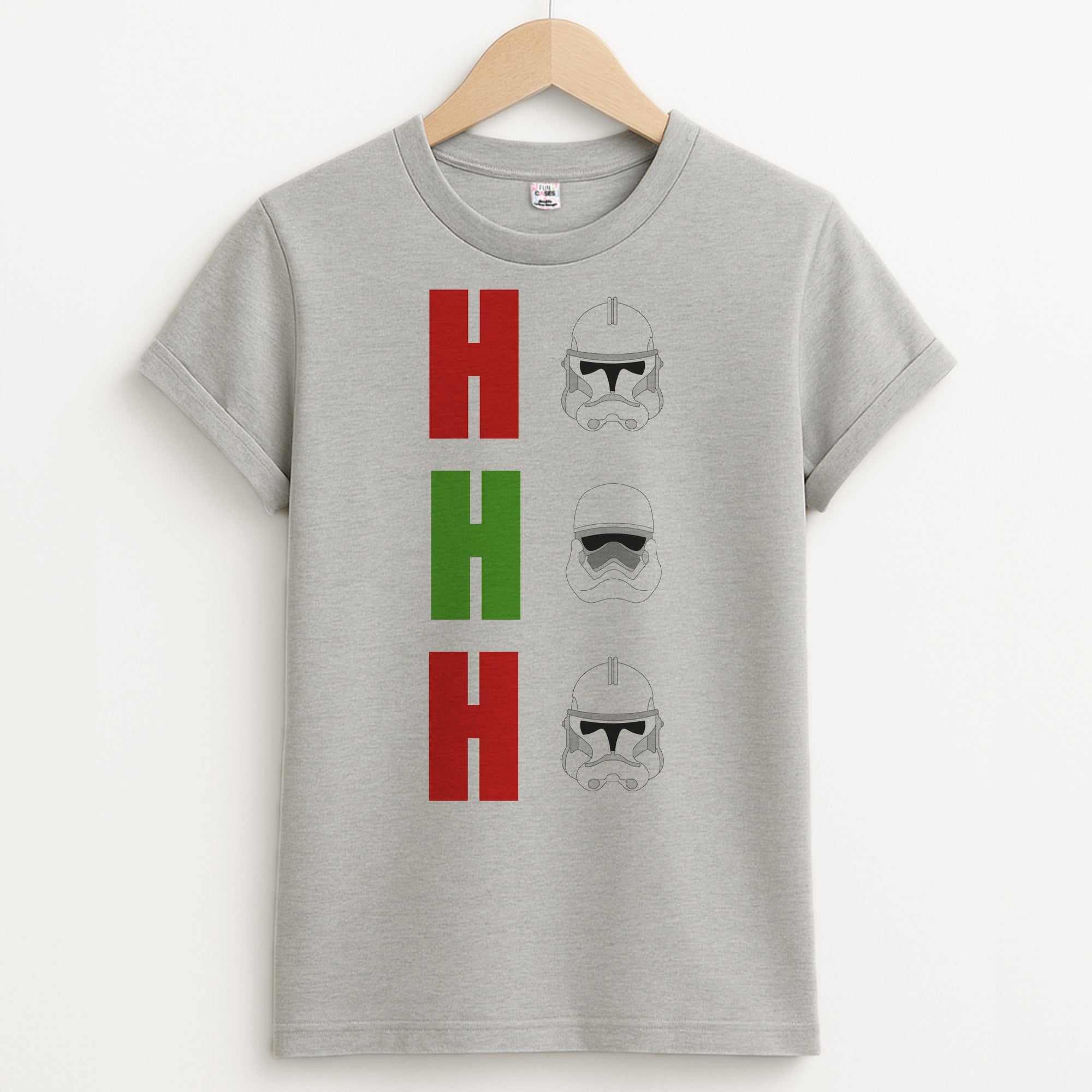 Ho Ho Ho Troopers Unisex Grey T-Shirt