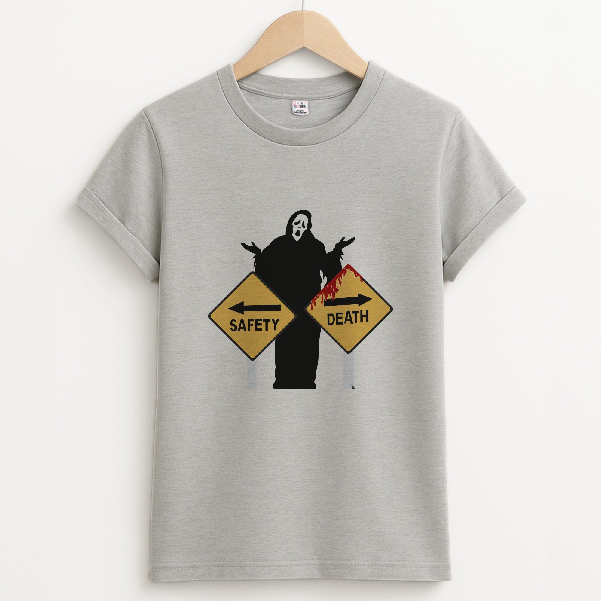 Safety Or Death - Scream Unisex Grey T-Shirt