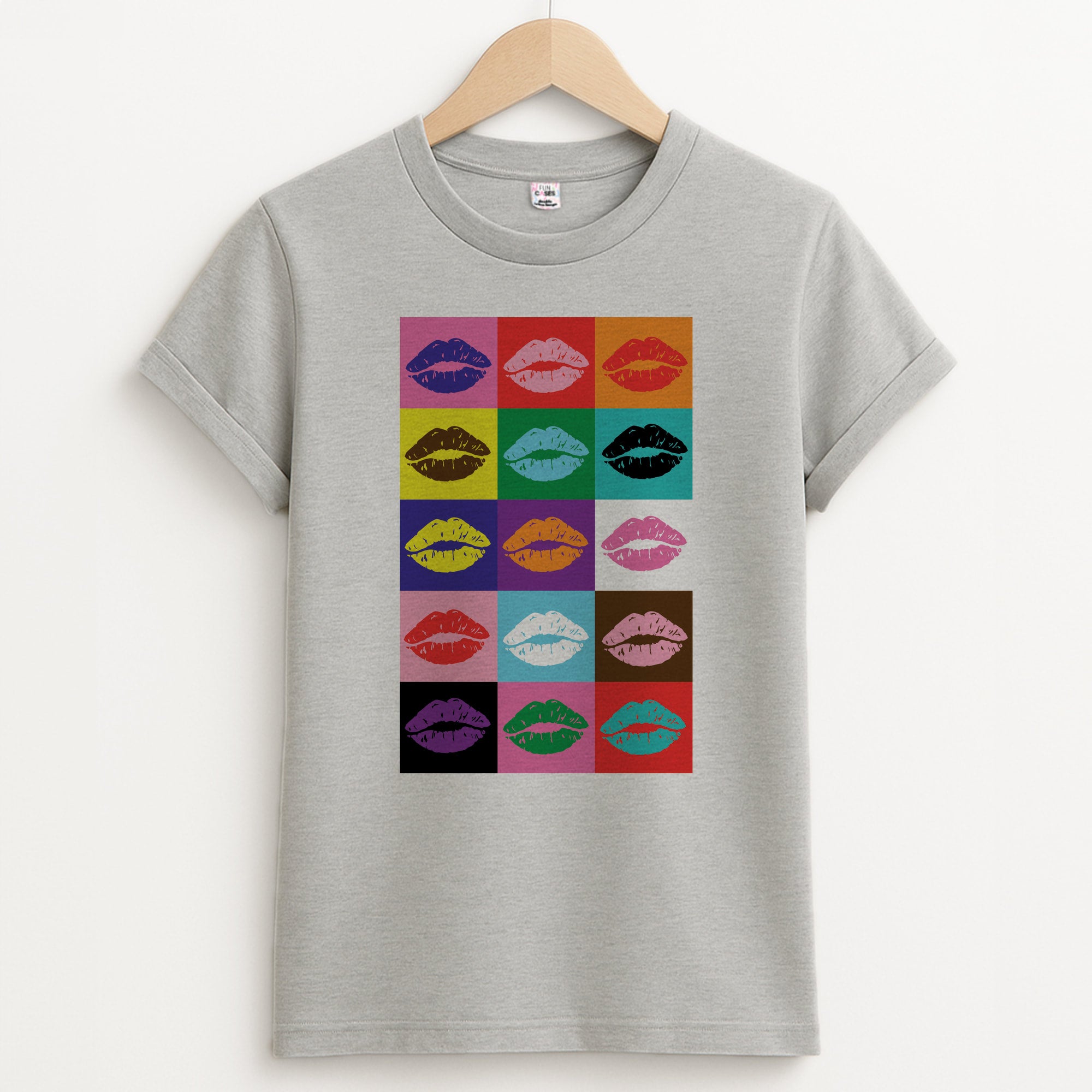 Lips Collage - Pride Unisex Grey T-Shirt