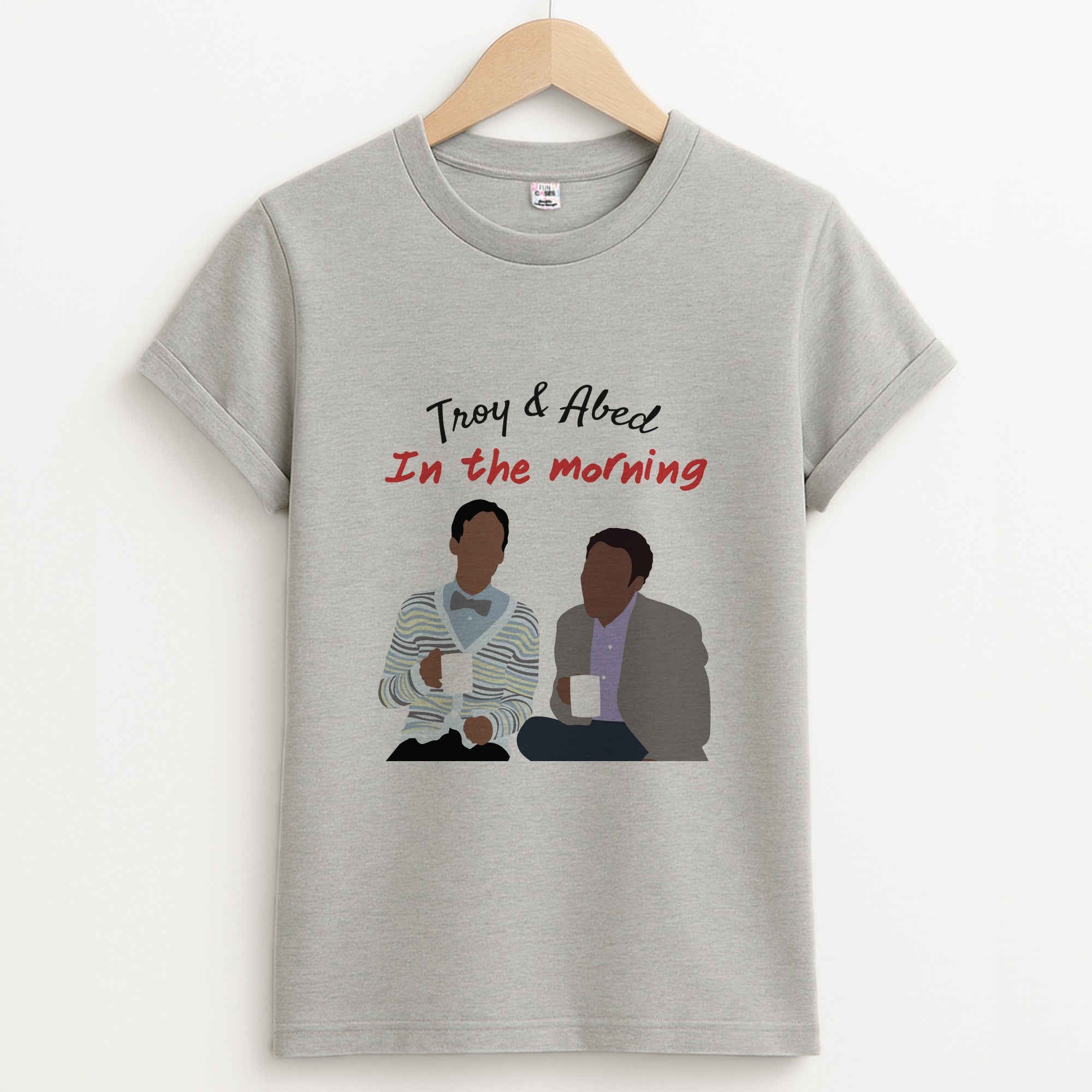 Troy And Abed In The Morning - Community Unisex Grey T-Shirt