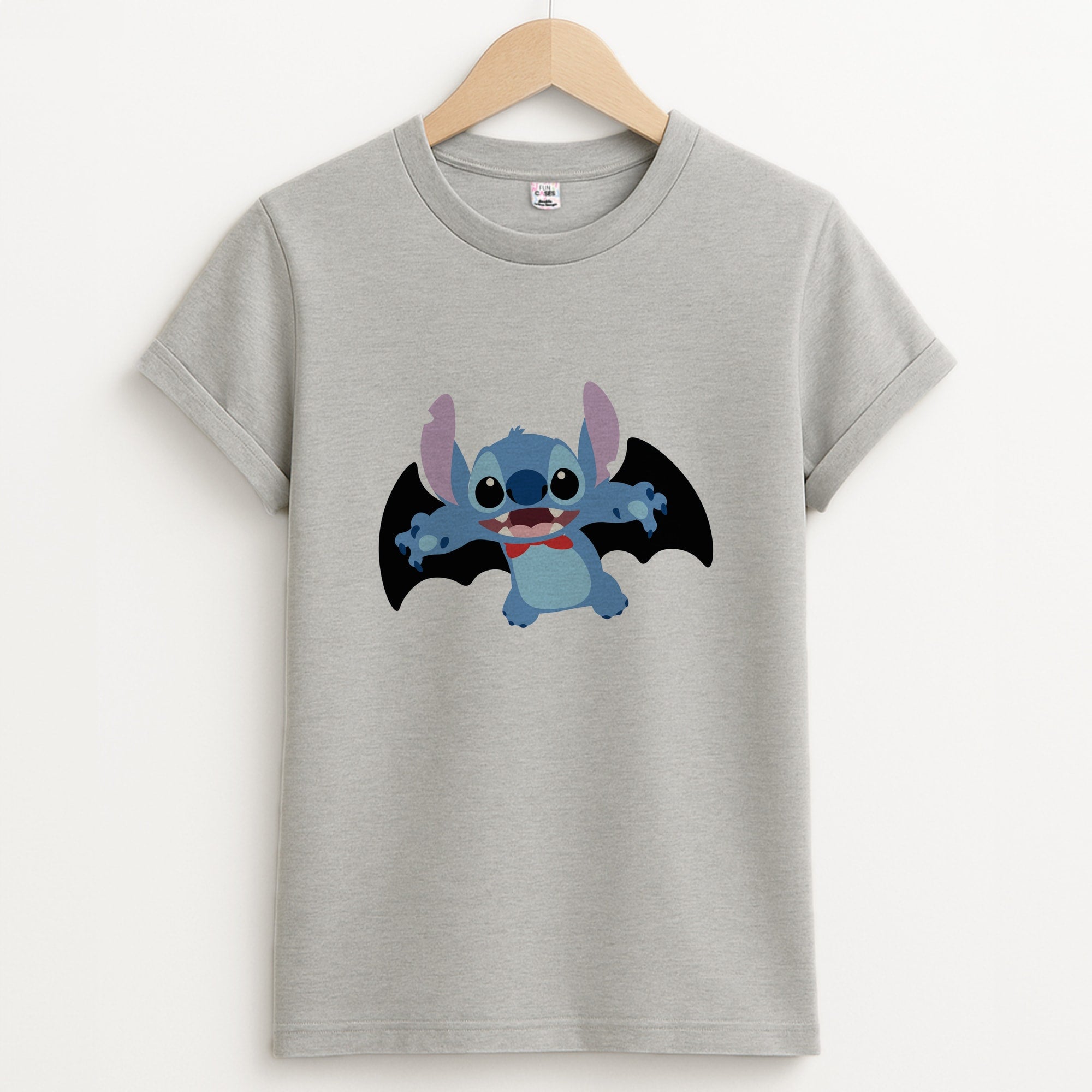 Vampire Alien Blue Halloween Unisex Grey T-Shirt