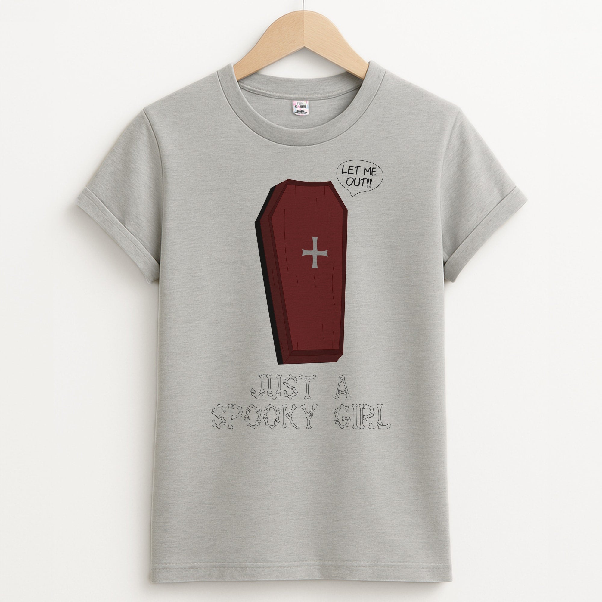 Just A Spooky Girl Unisex Grey T-Shirt