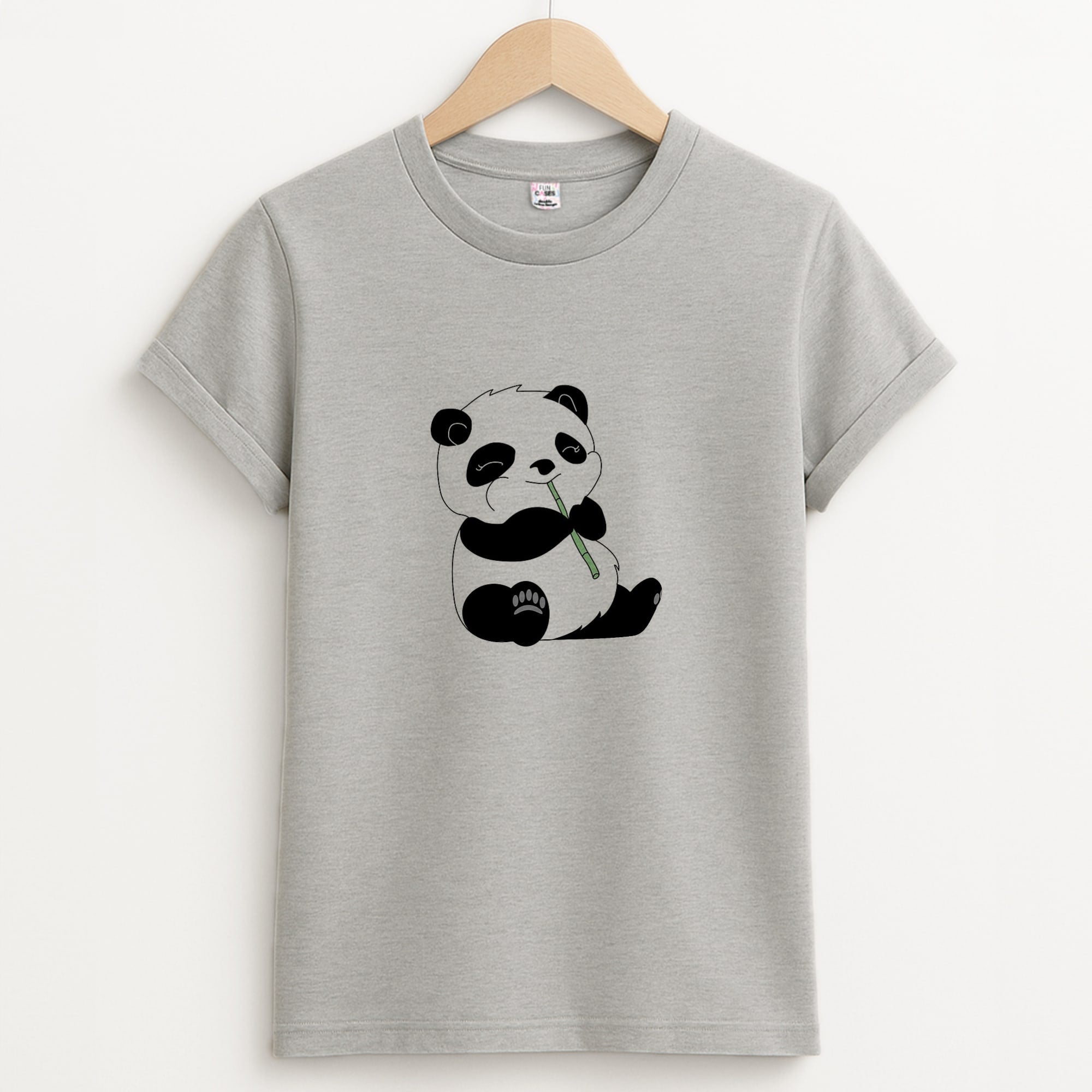 Vegan Panda Unisex Grey T-Shirt