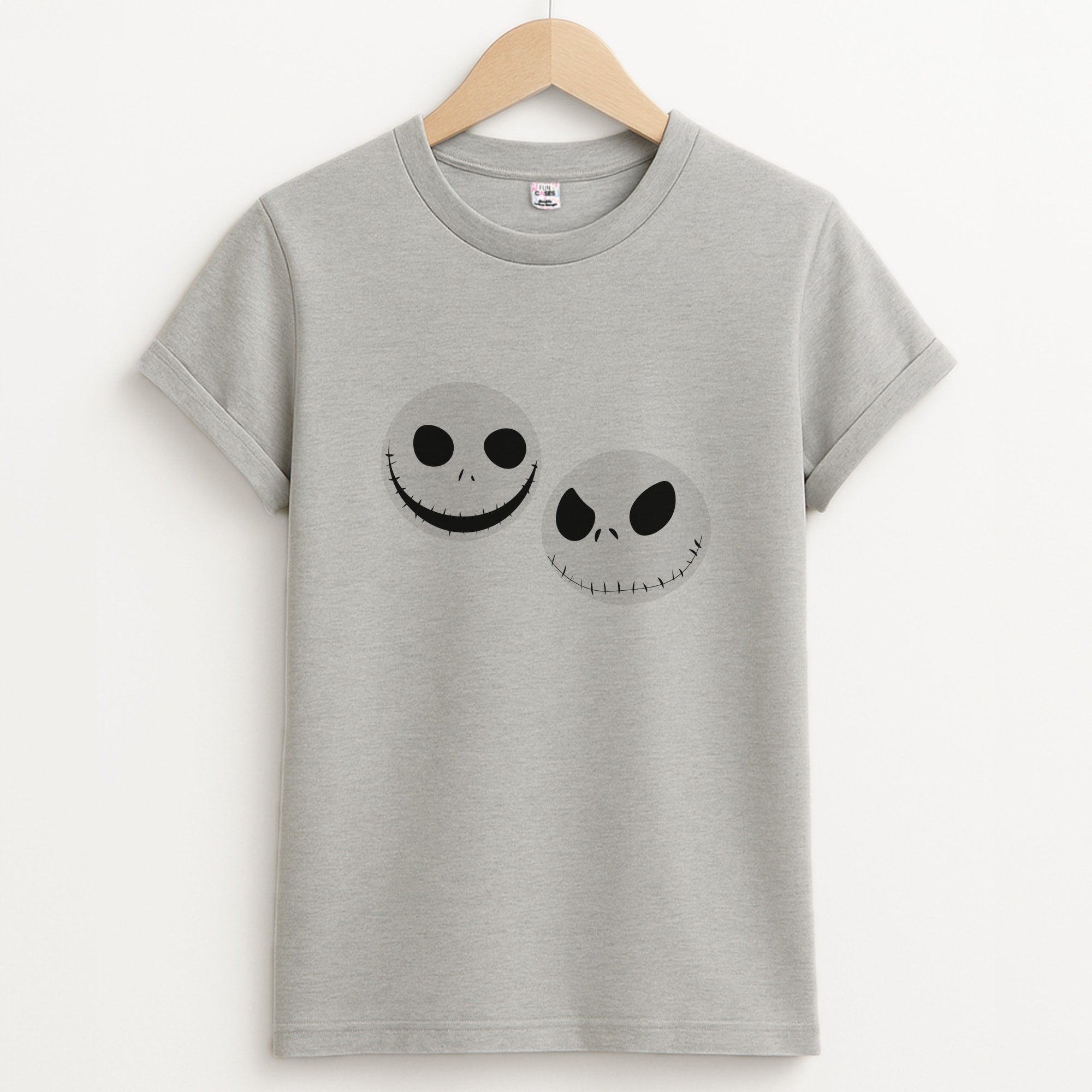 Skellington Heads - TNBC Unisex Grey T-Shirt