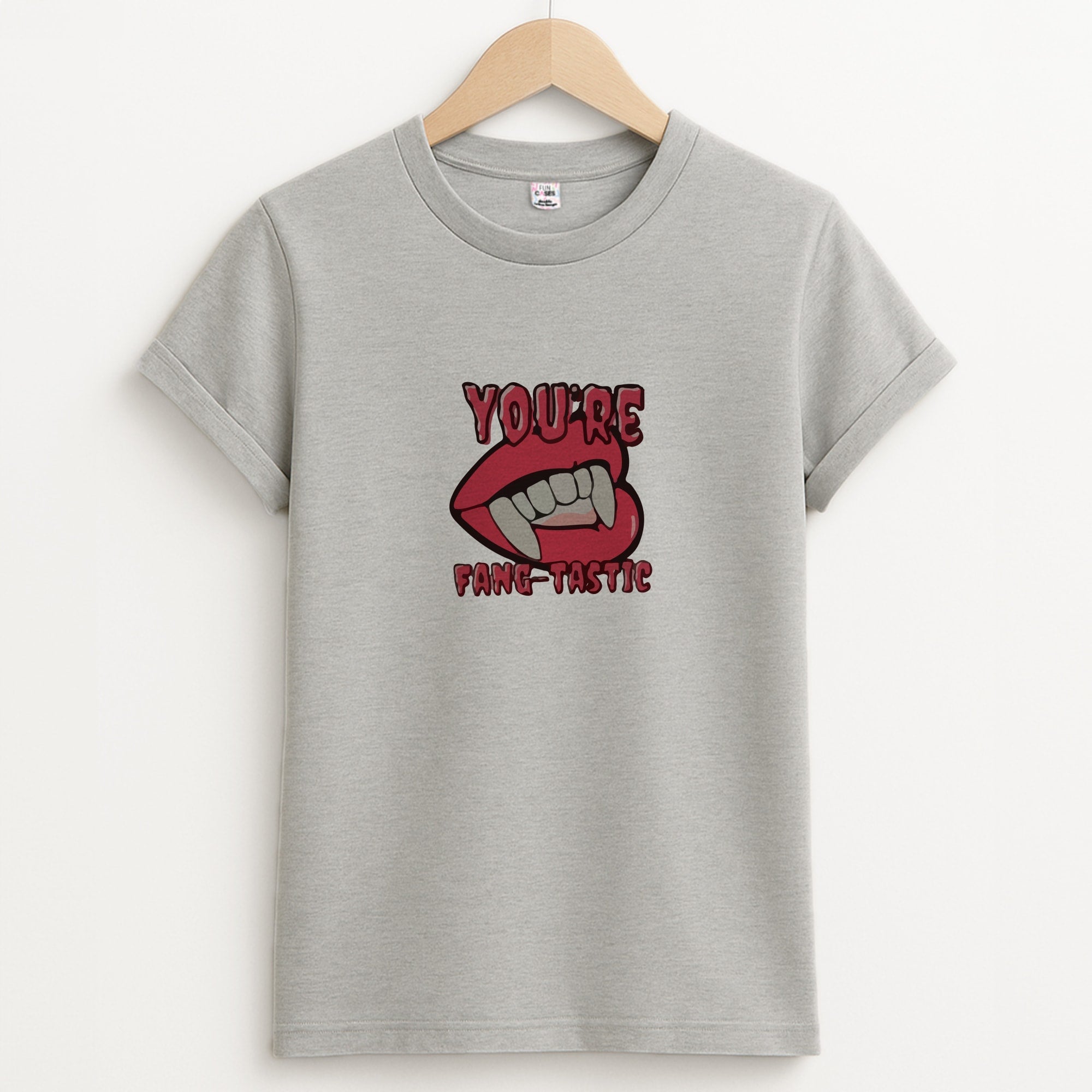 You're Fang-Tastic - Halloween Unisex Grey T-Shirt