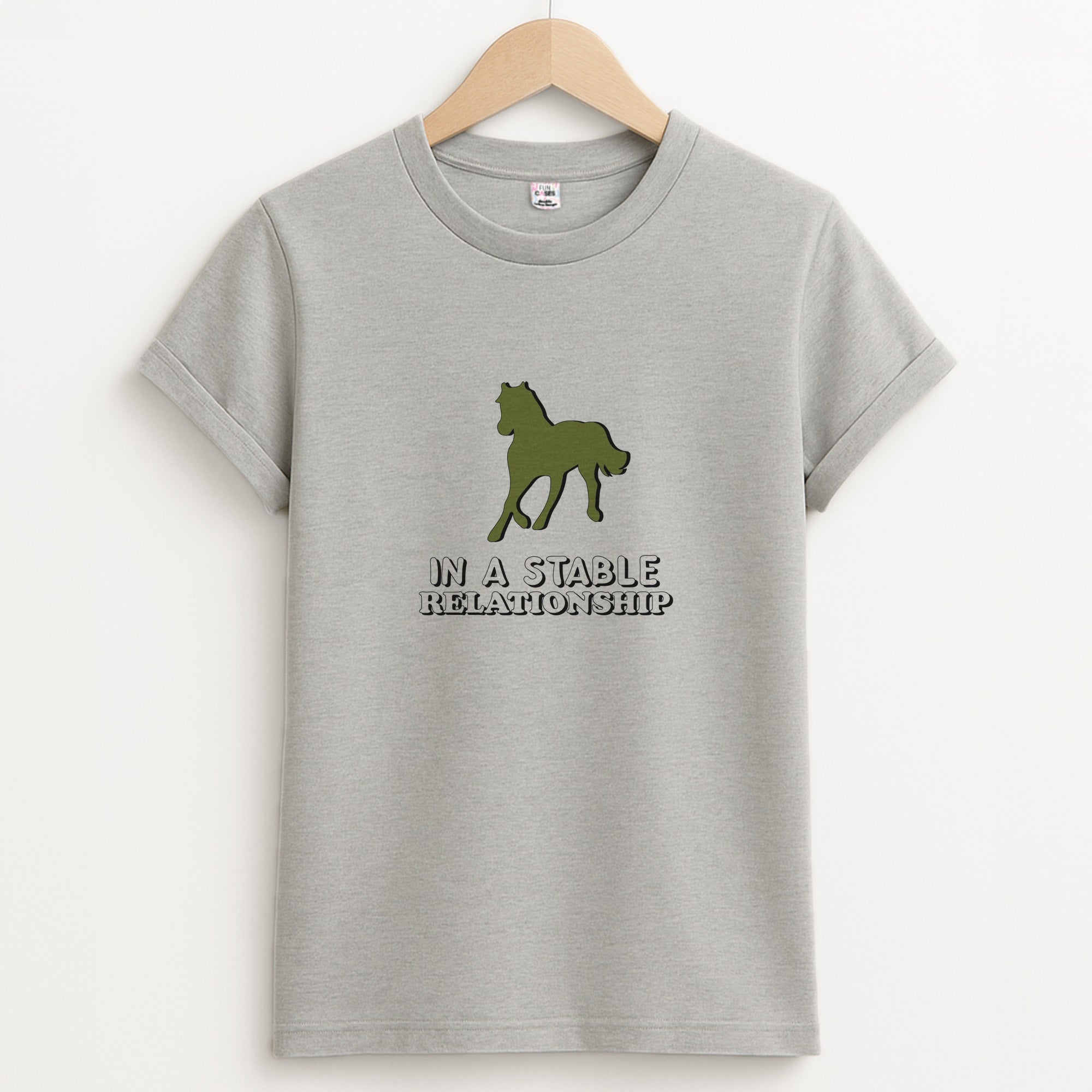 In A Stable Relationship - Horses Unisex Grey T-Shirt