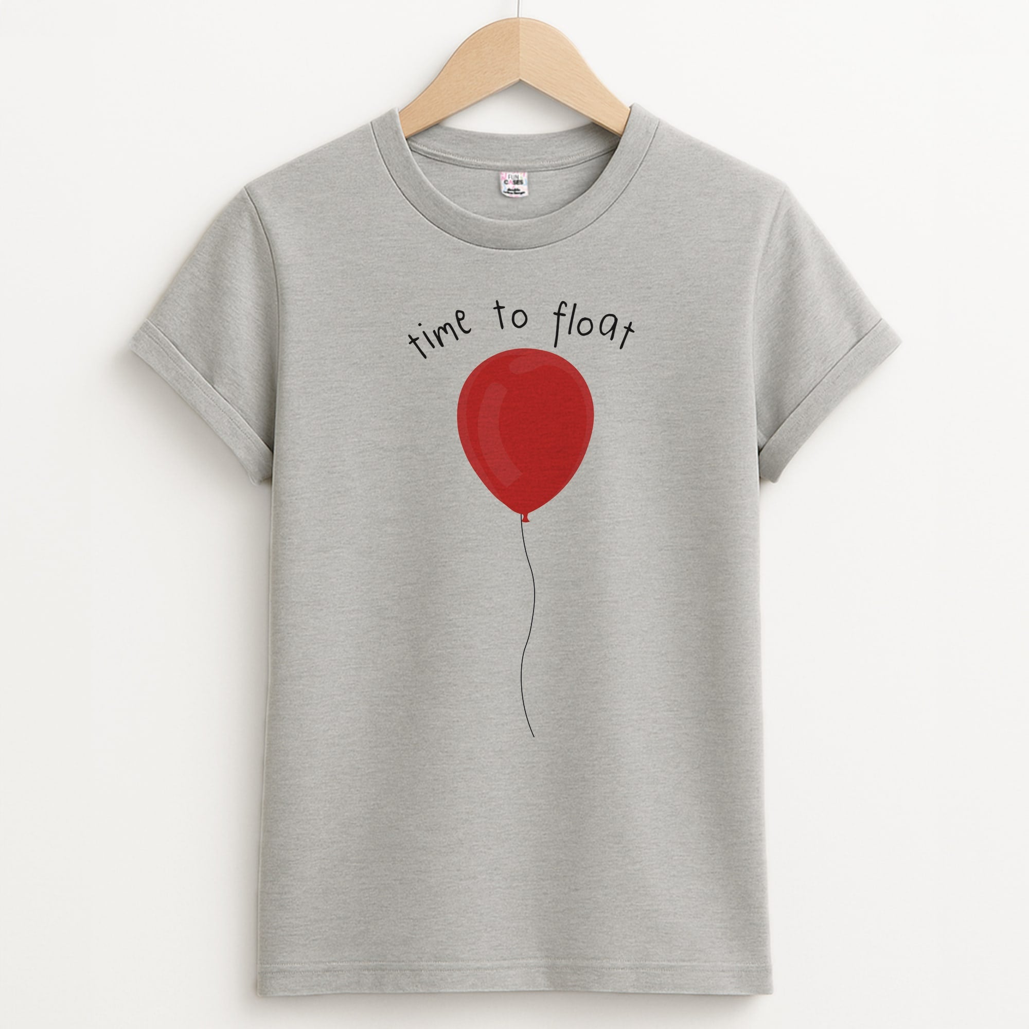 Time To Float - Clown Unisex Grey T-Shirt