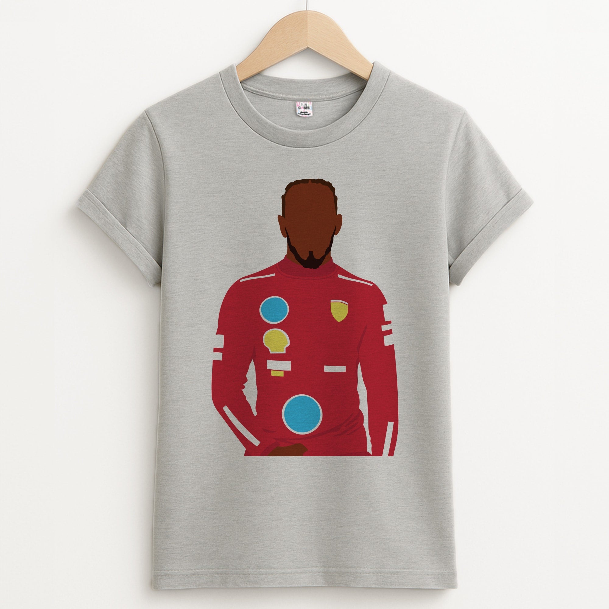 Hamilton In Red Unisex Grey T-Shirt