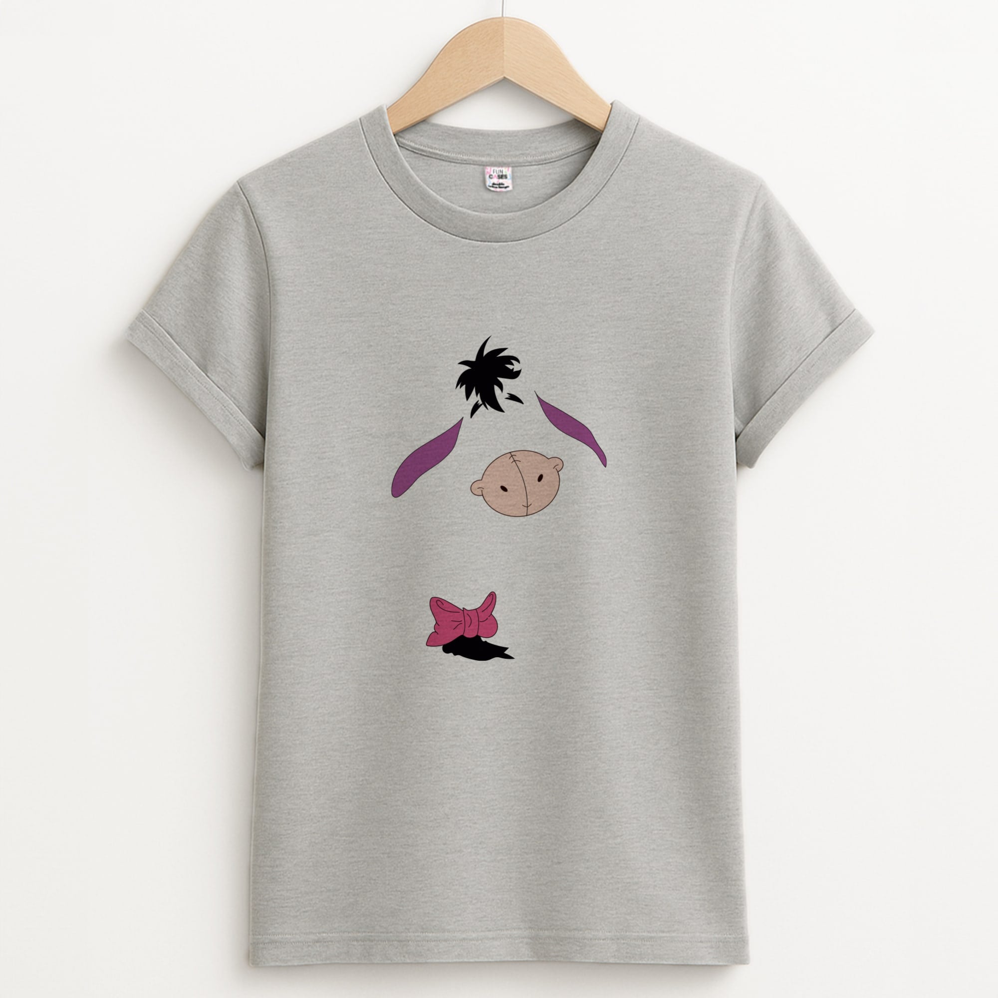 Faceless Donkey Unisex Grey T-Shirt
