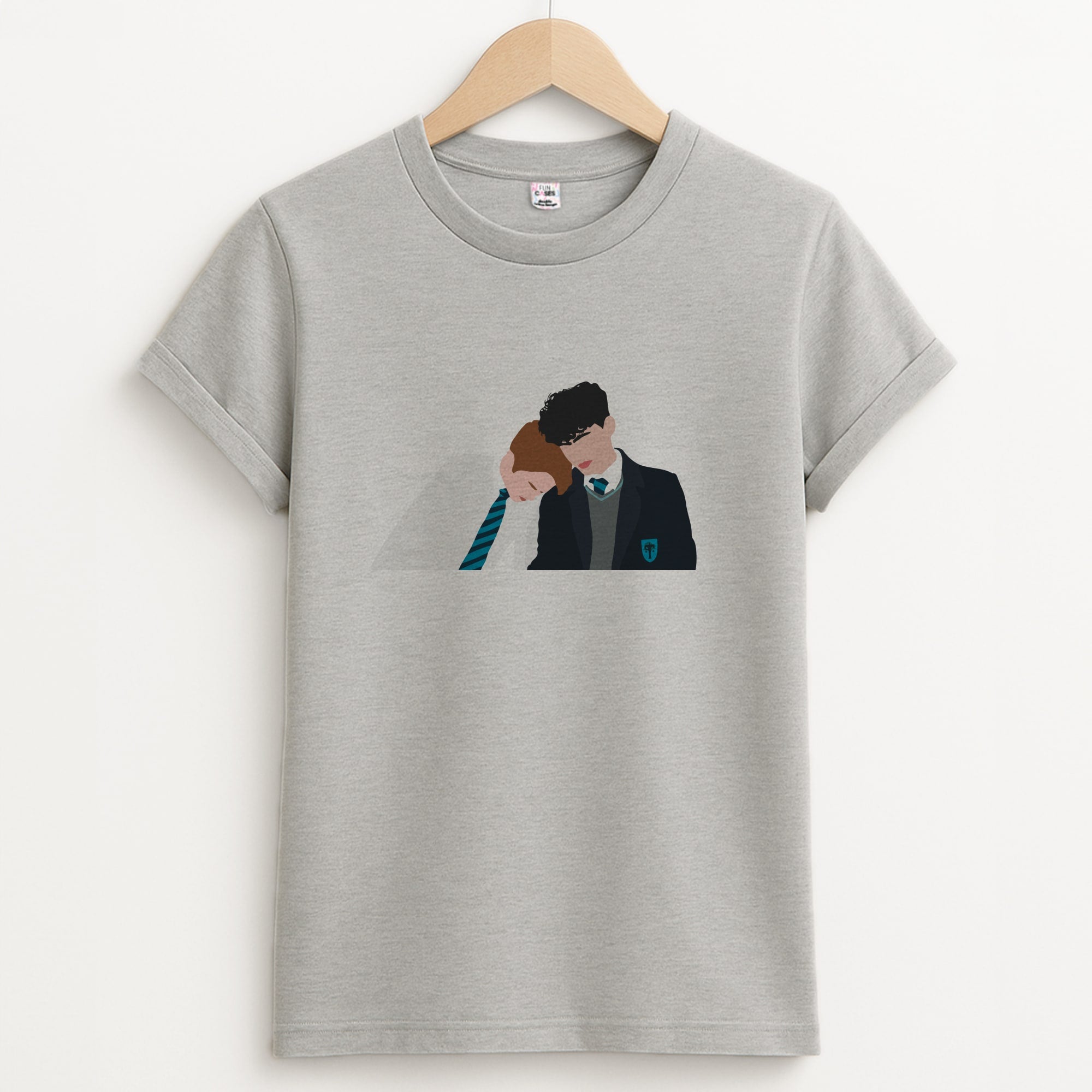 Nick And Charlie School Clothes - Heart TV Unisex Grey T-Shirt