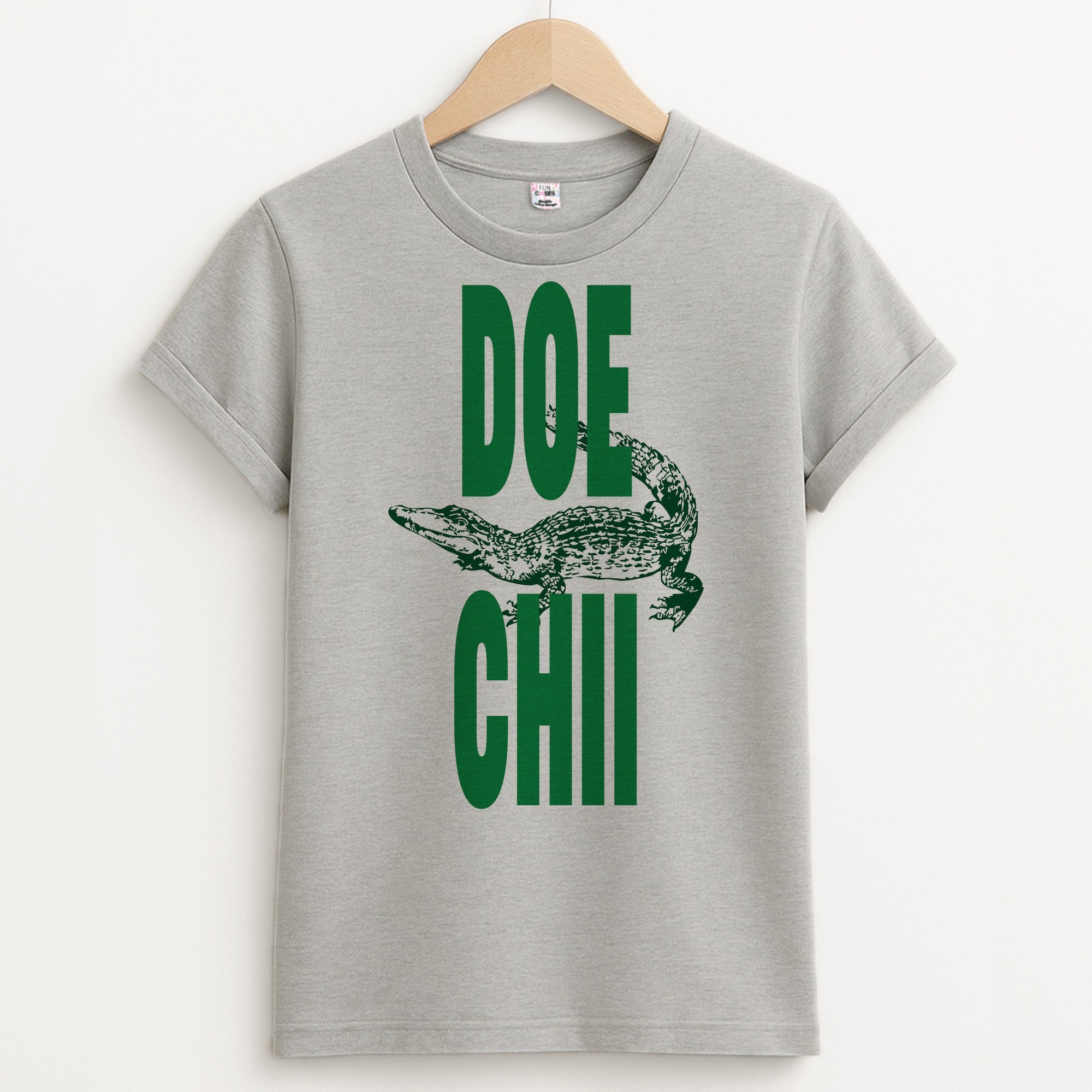 Rapper Alligator Print Unisex Grey T-Shirt