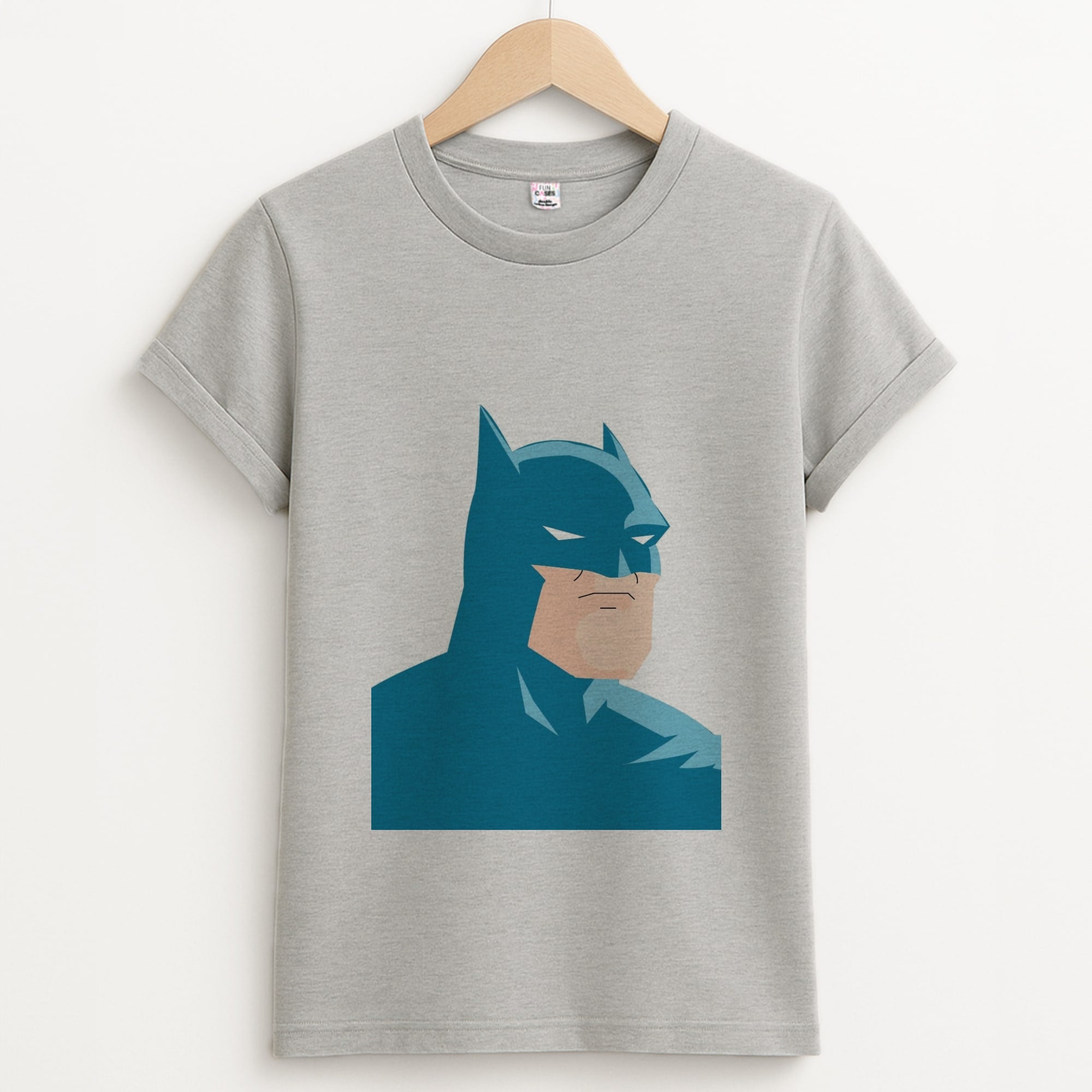 Blue Bat Superhero Unisex Grey T-Shirt