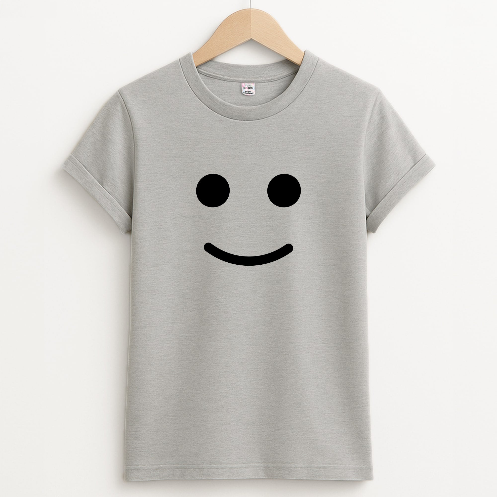 Brick Face Smile Unisex Grey T-Shirt