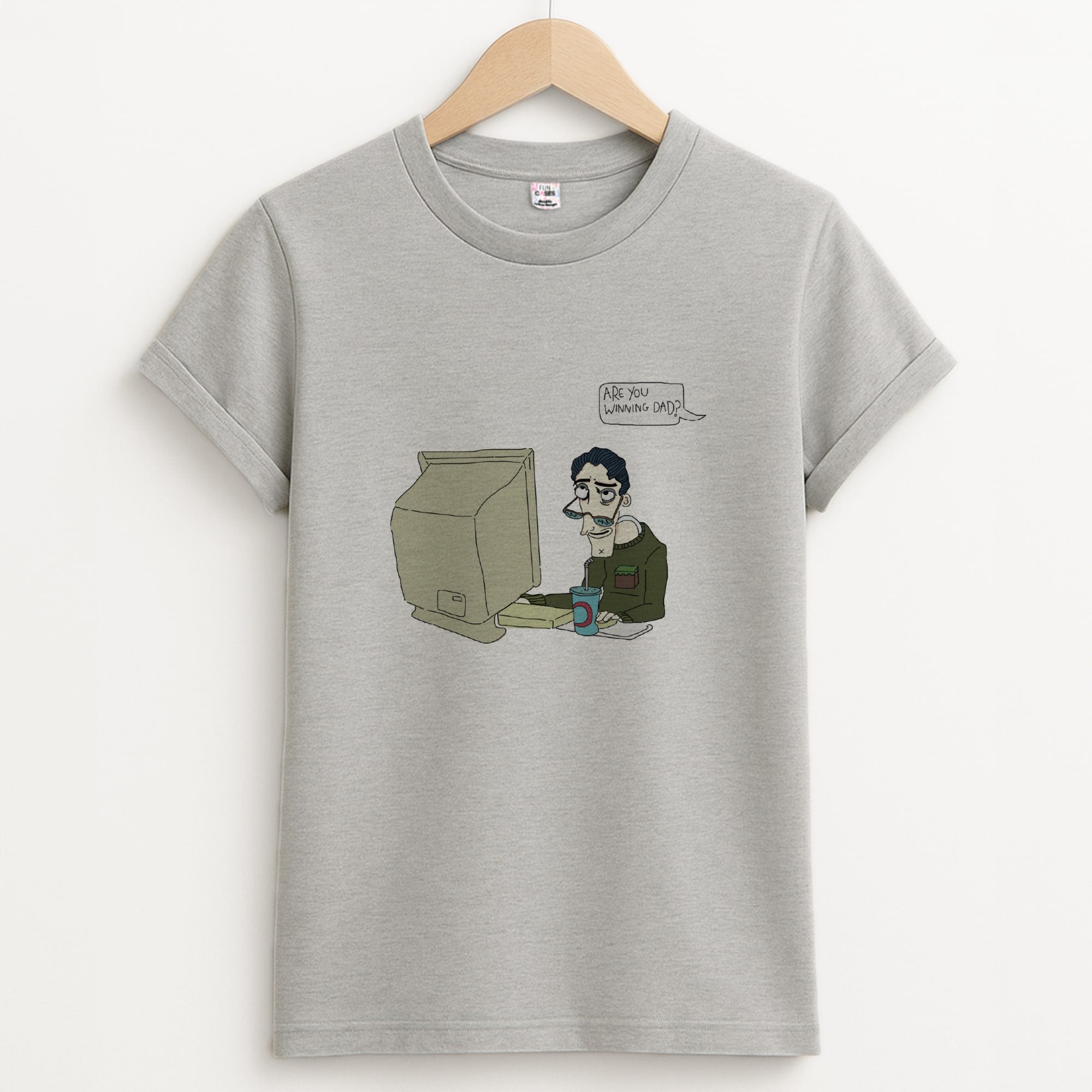 Are You Winning Dad Unisex Grey T-Shirt