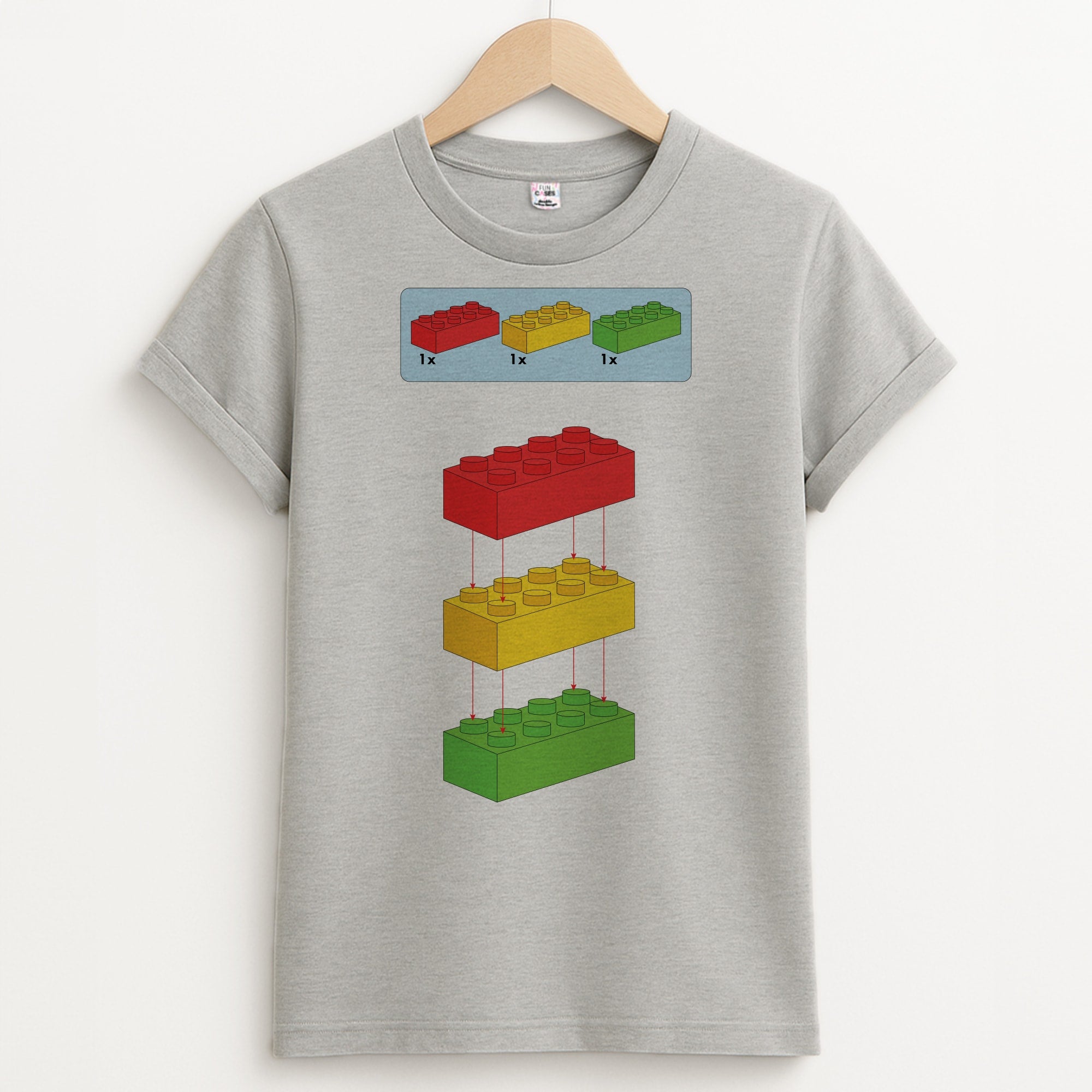 Bricks Instruction Set Unisex Grey T-Shirt