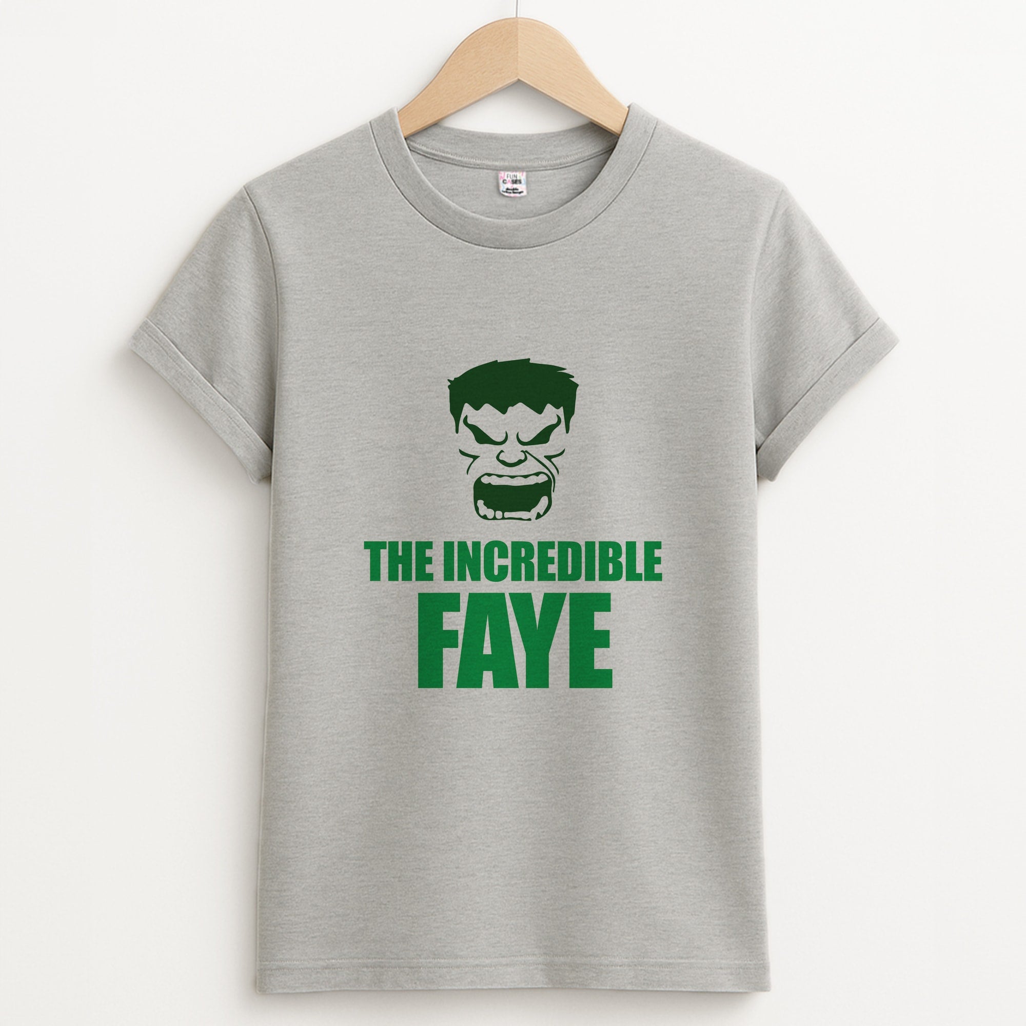 Hulk - Personalised Superhero Comic Unisex Grey T-Shirt