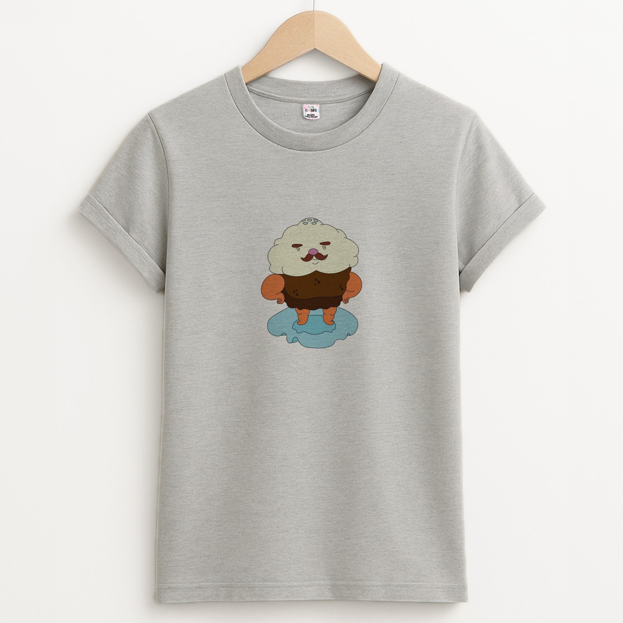 Mr Cupcake Unisex Grey T-Shirt