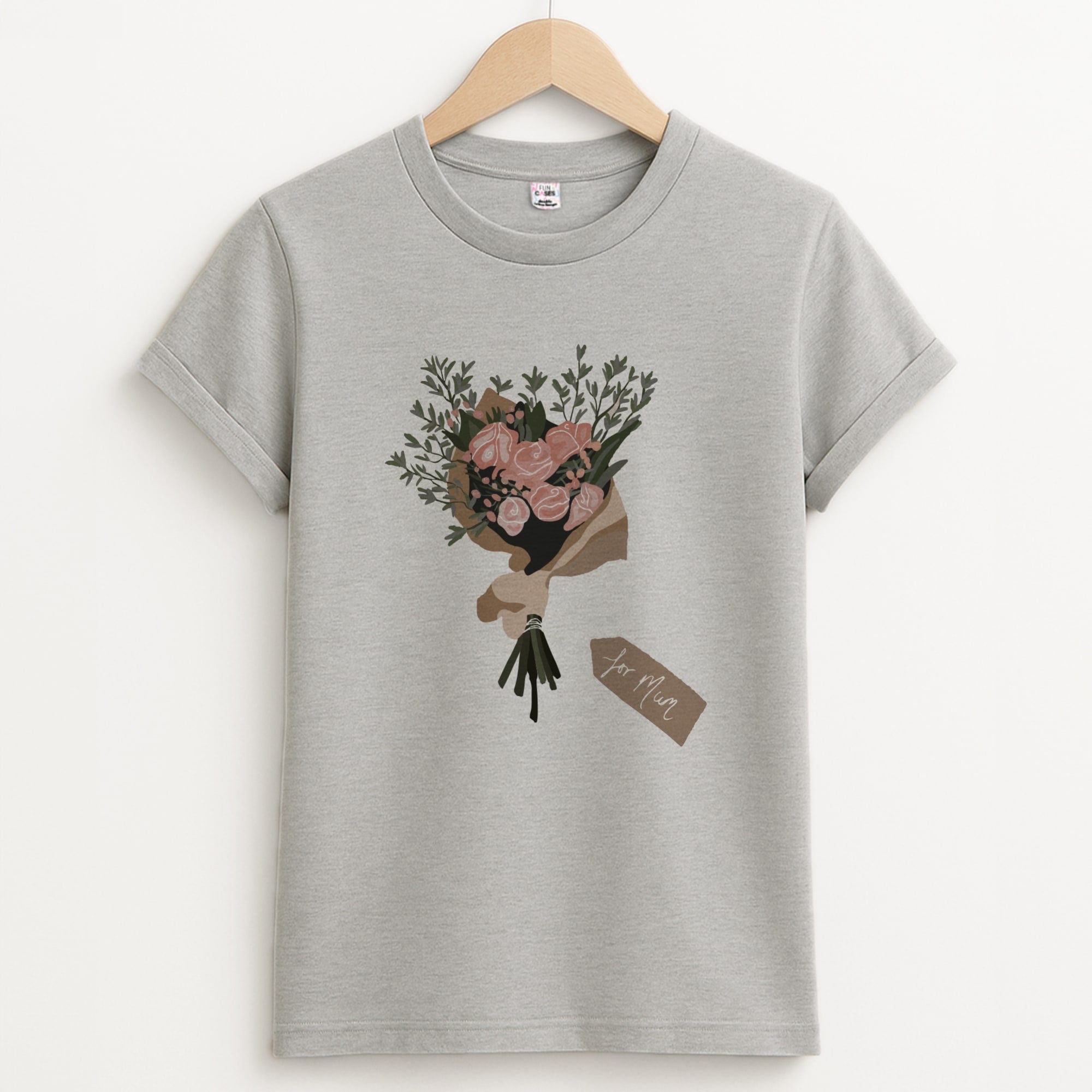 Mum Bouquet - Mother's Day Unisex Grey T-Shirt