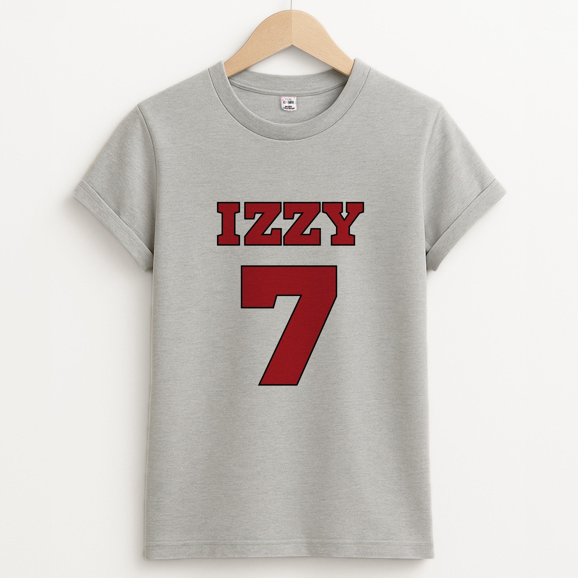 Black And White Stripes - Personalised Football Unisex Grey T-Shirt