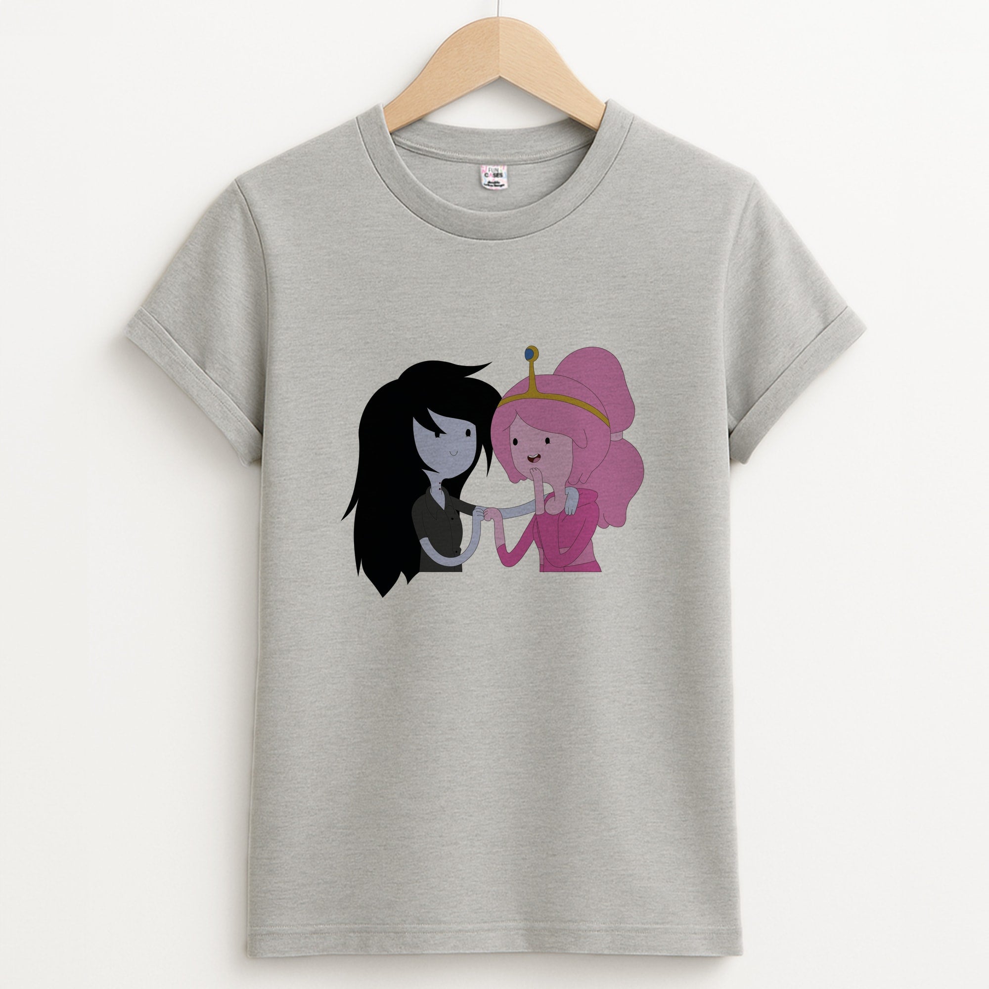 Marceline And Bubblegum Unisex Grey T-Shirt