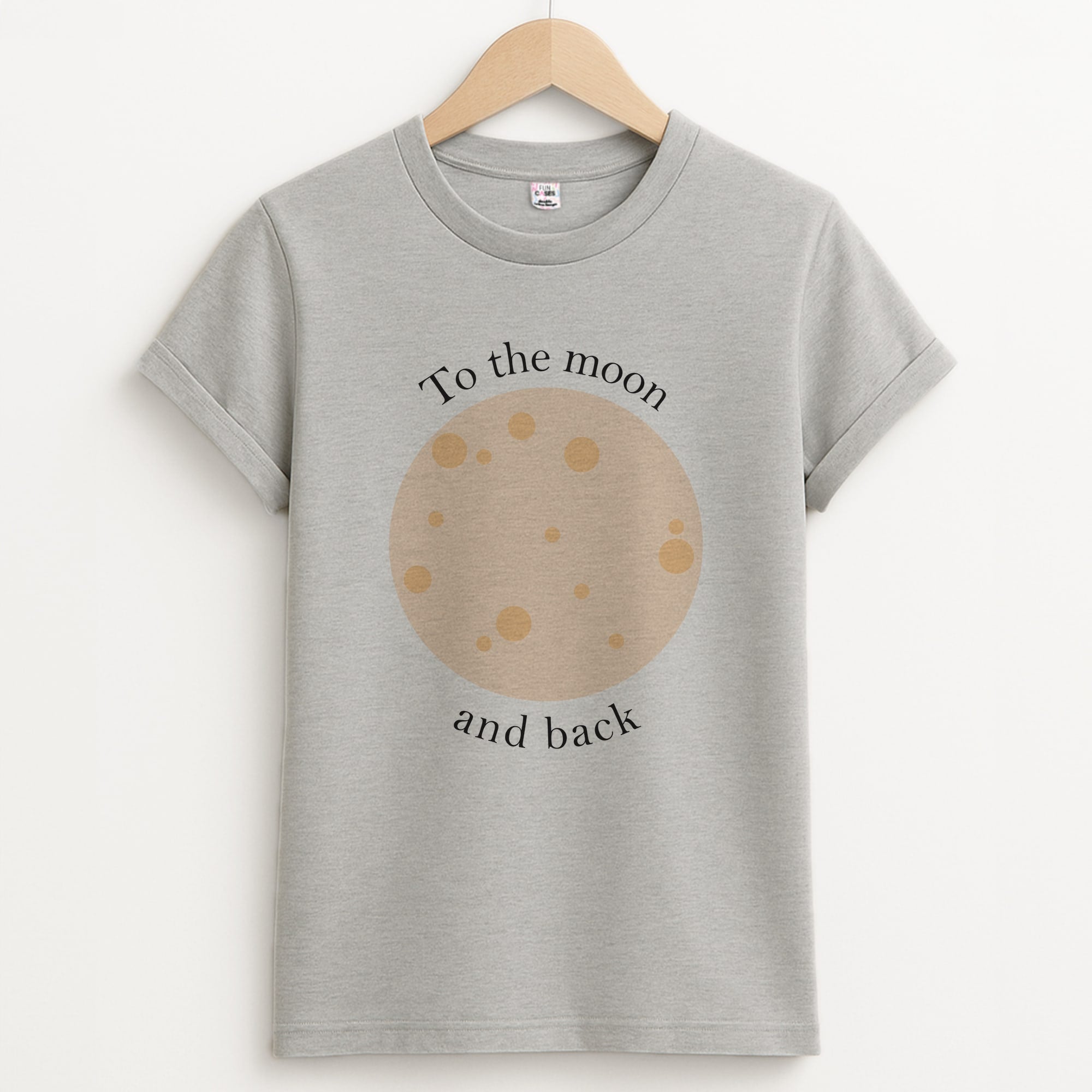 To The Moon And Back Unisex Grey T-Shirt