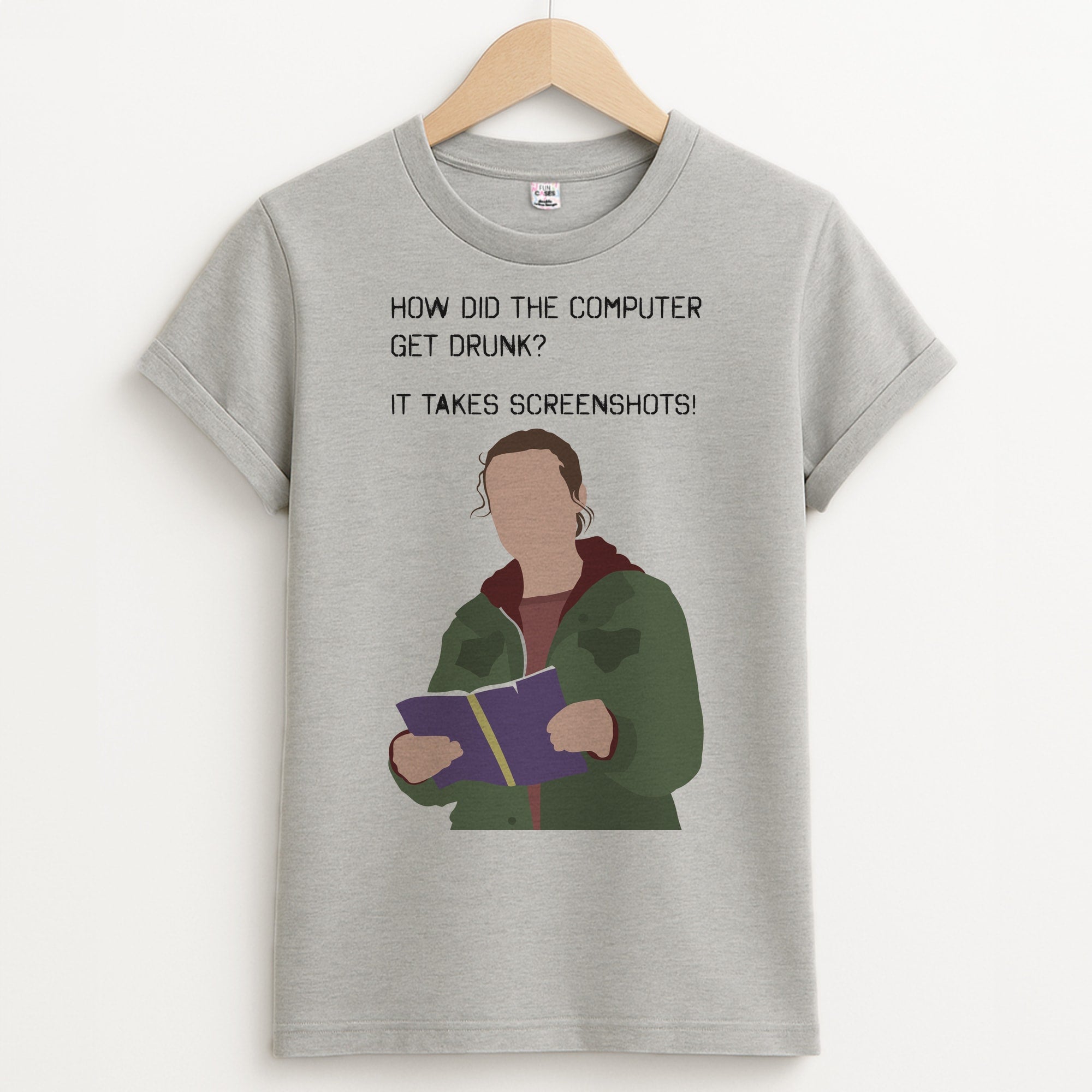 How Did The Computer Get Drunk? Unisex Grey T-Shirt