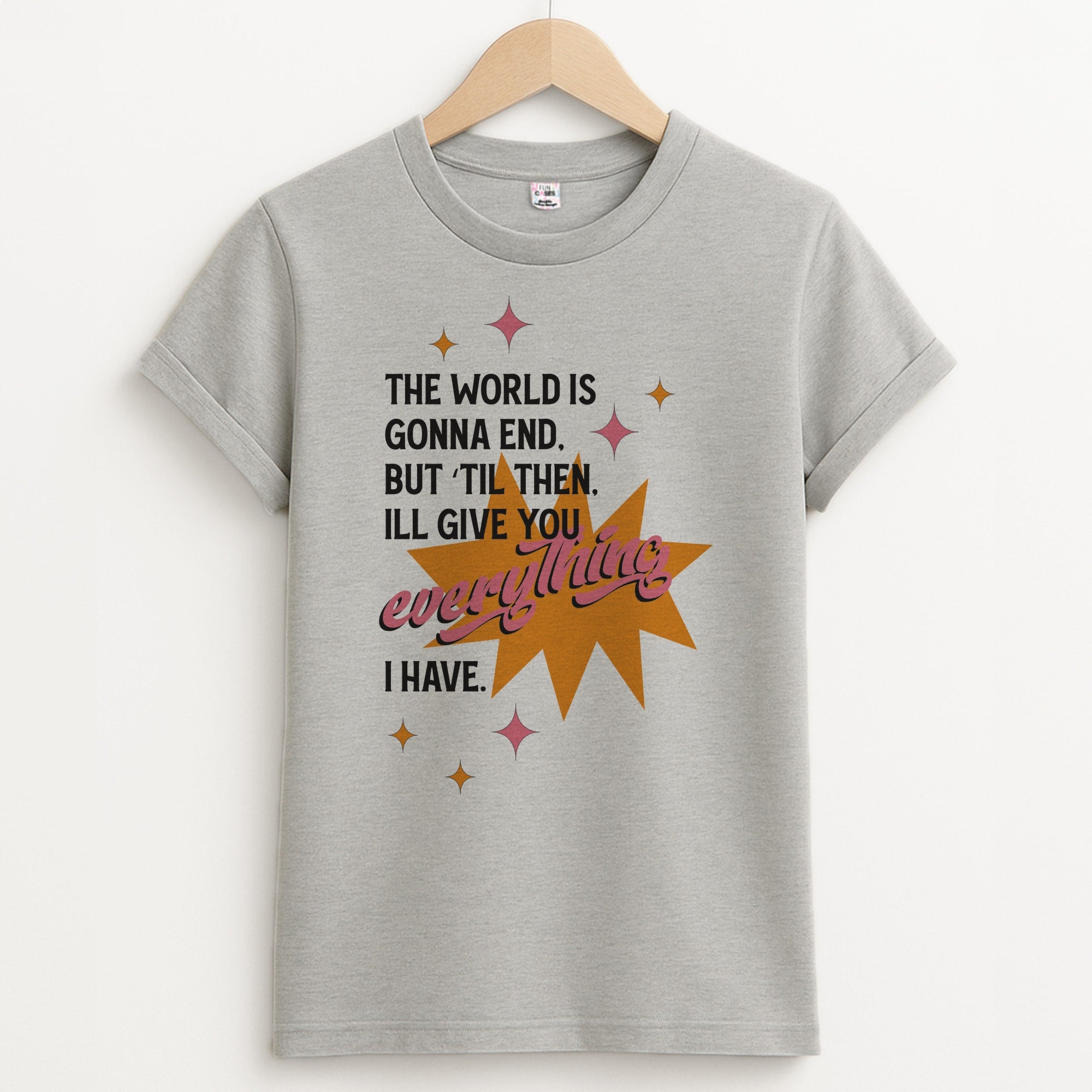 The World Is Gonna End - Fender Unisex Grey T-Shirt
