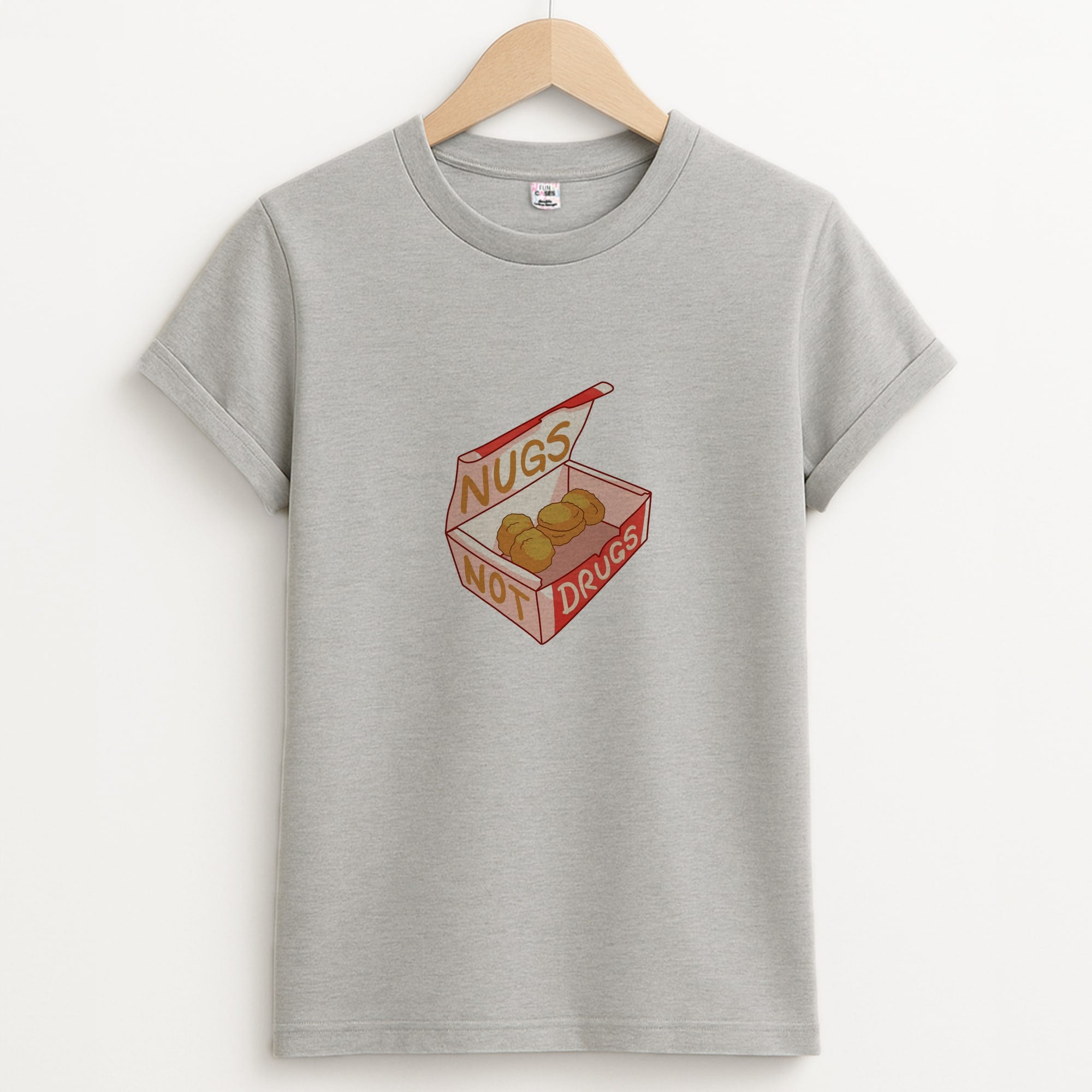 Nugs not Drugs Tumblr Style Unisex Grey T-Shirt