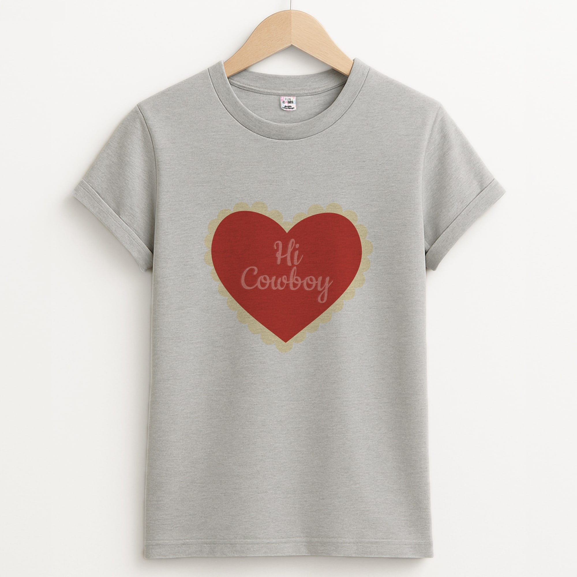 Hi Cowboy - Western Unisex Grey T-Shirt