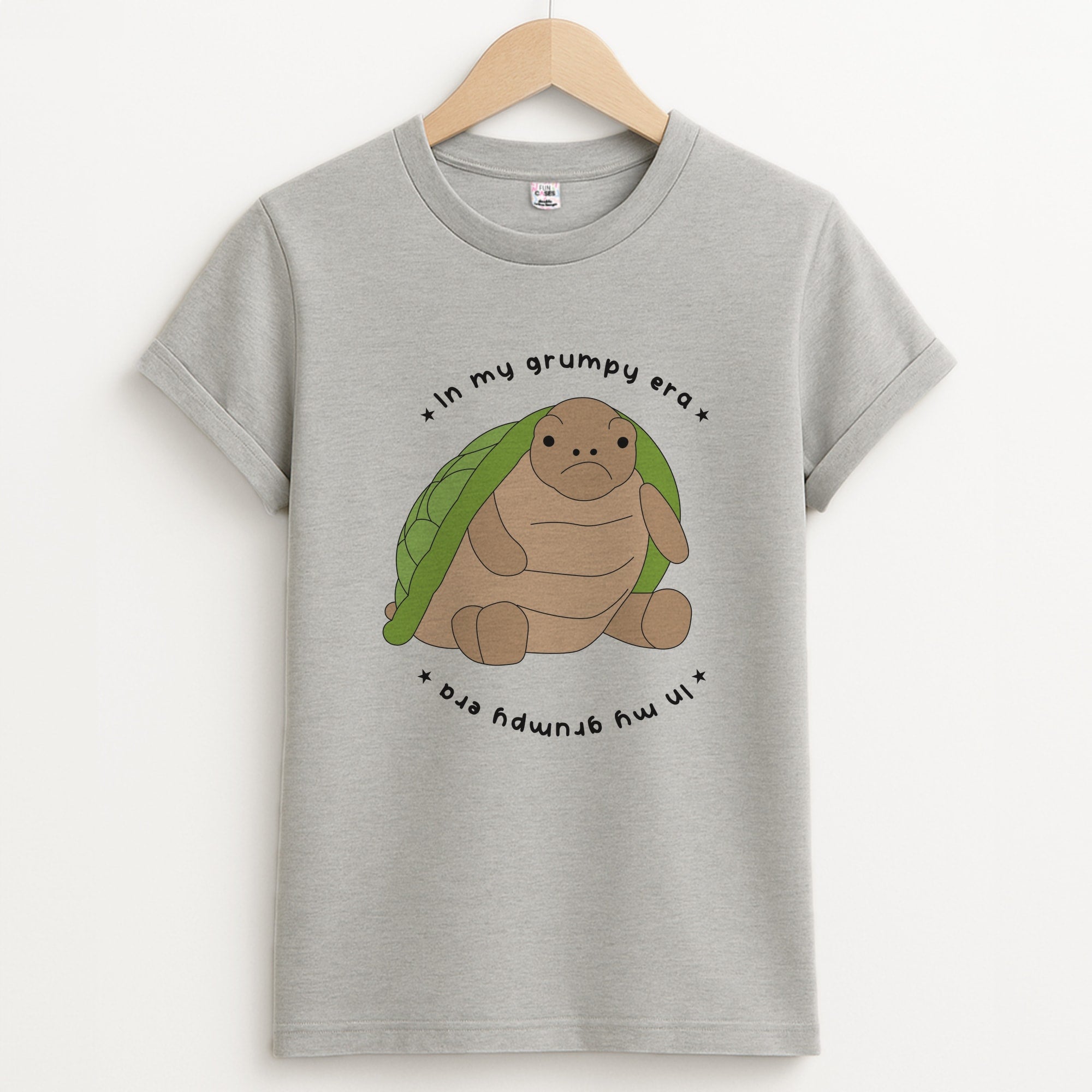 Grumpy Era Turtle Unisex Grey T-Shirt