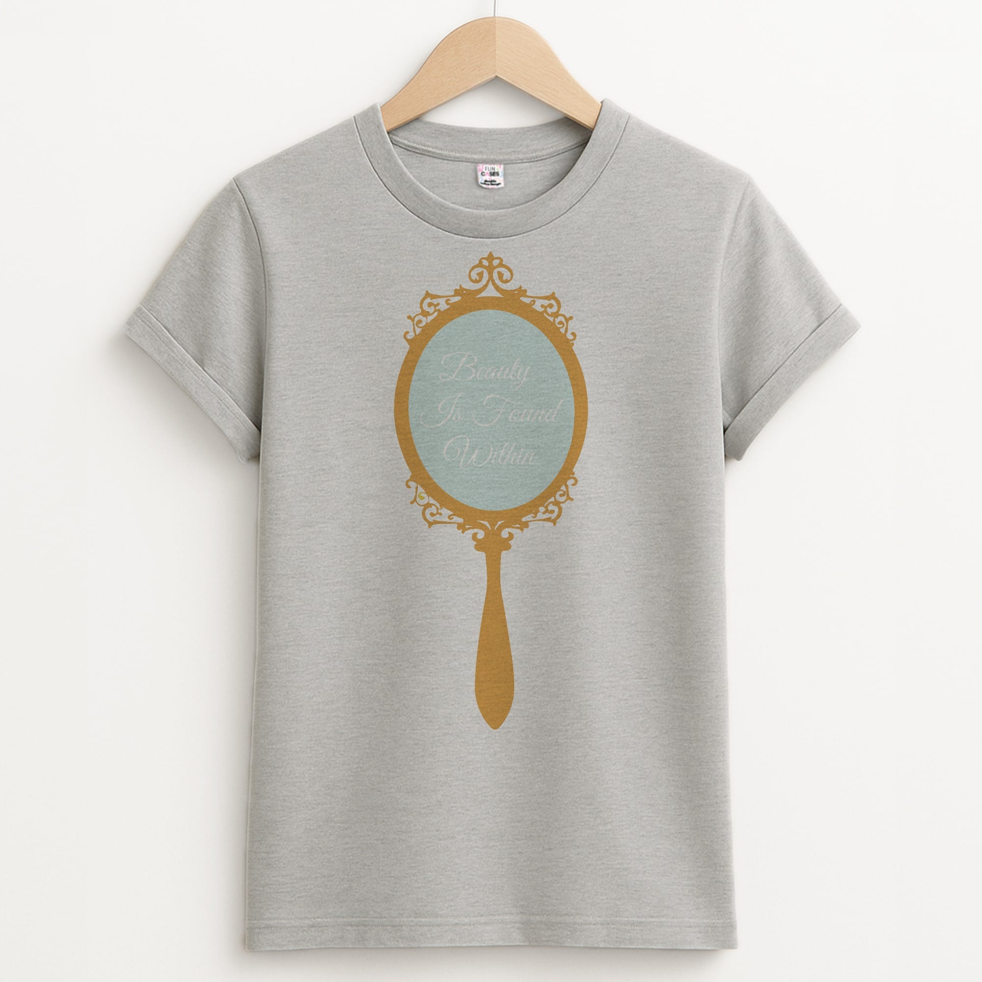 Beauty Is Found Within Mirror Unisex Grey T-Shirt