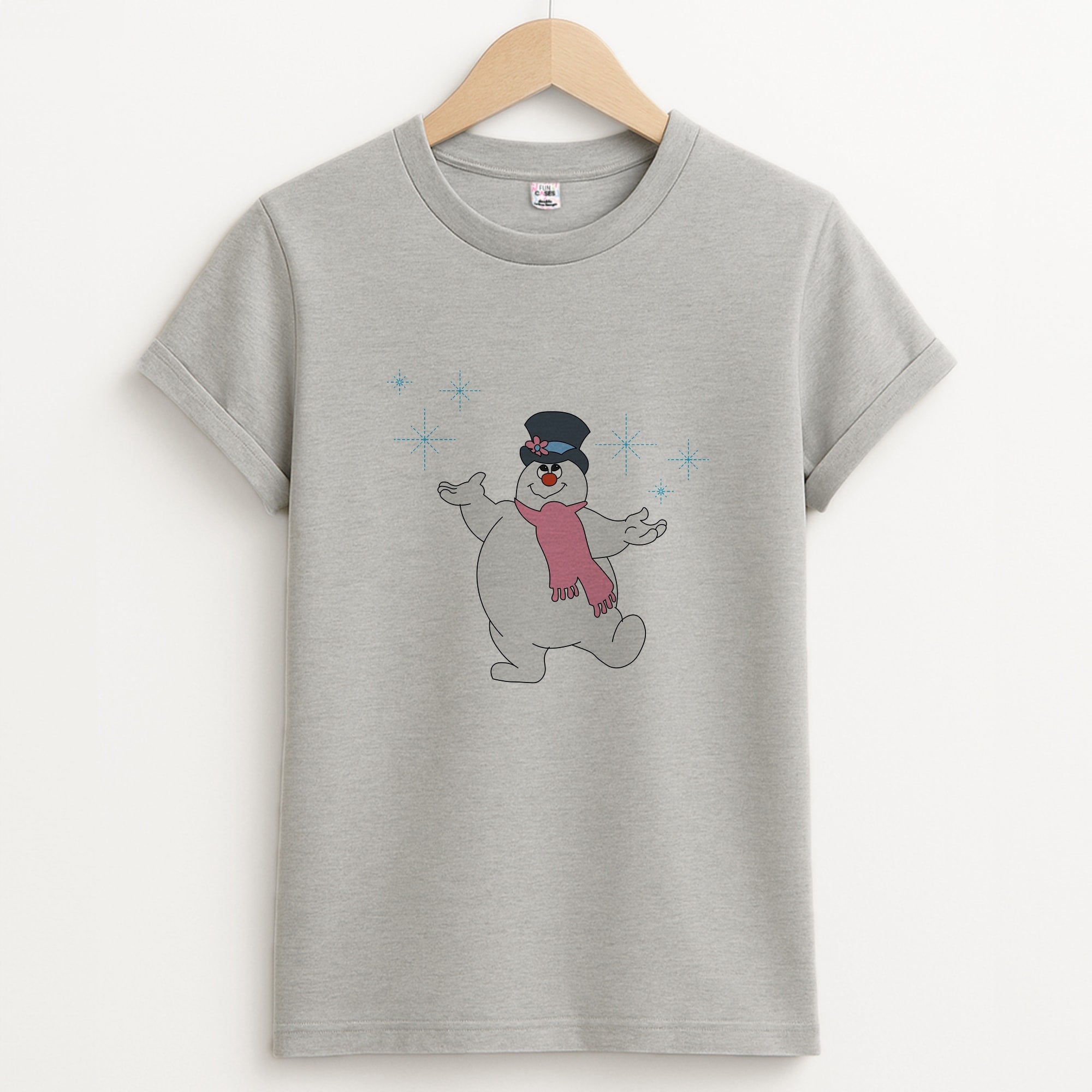 Frosty - Snowman Unisex Grey T-Shirt