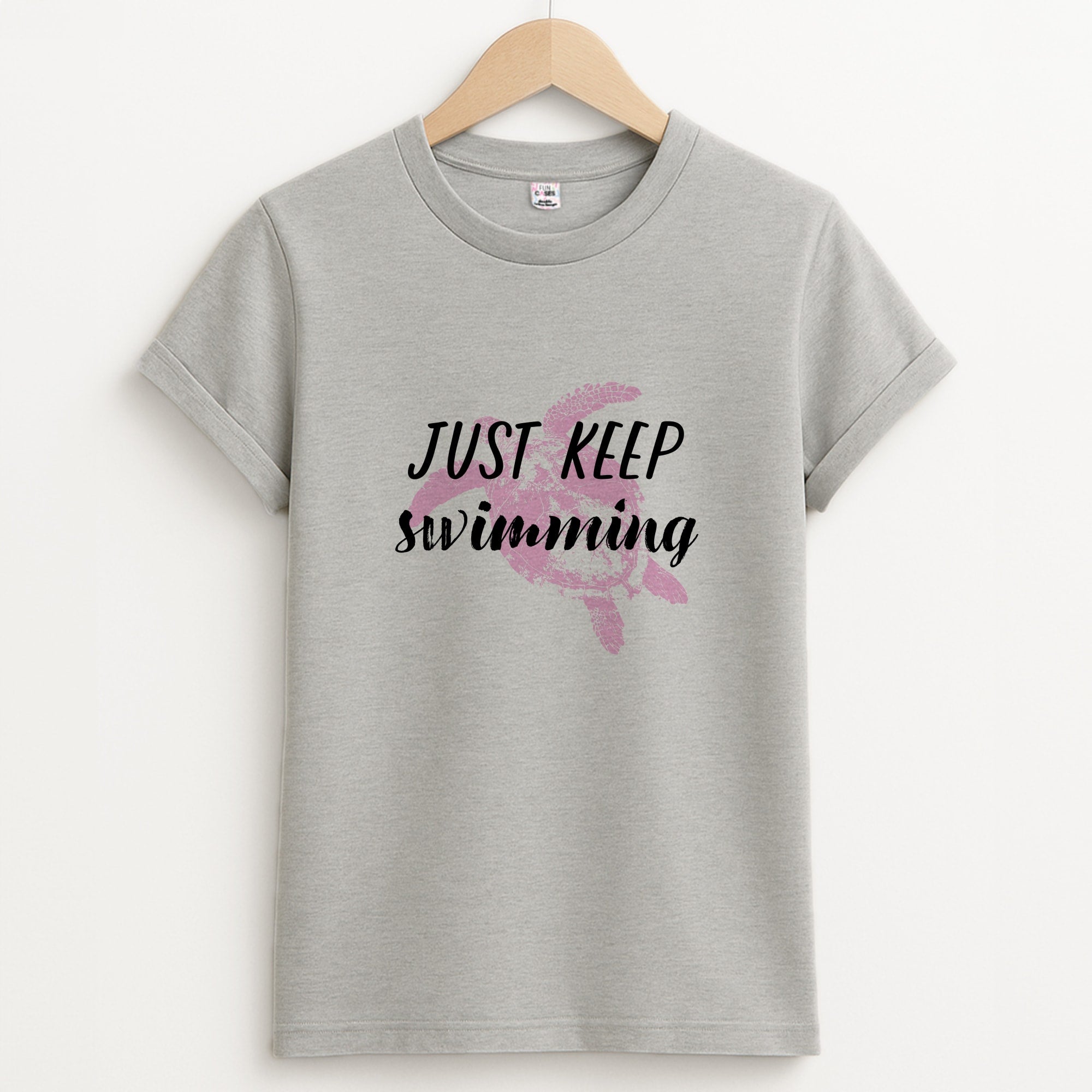 Just Keep Swimming - Summer Unisex Grey T-Shirt