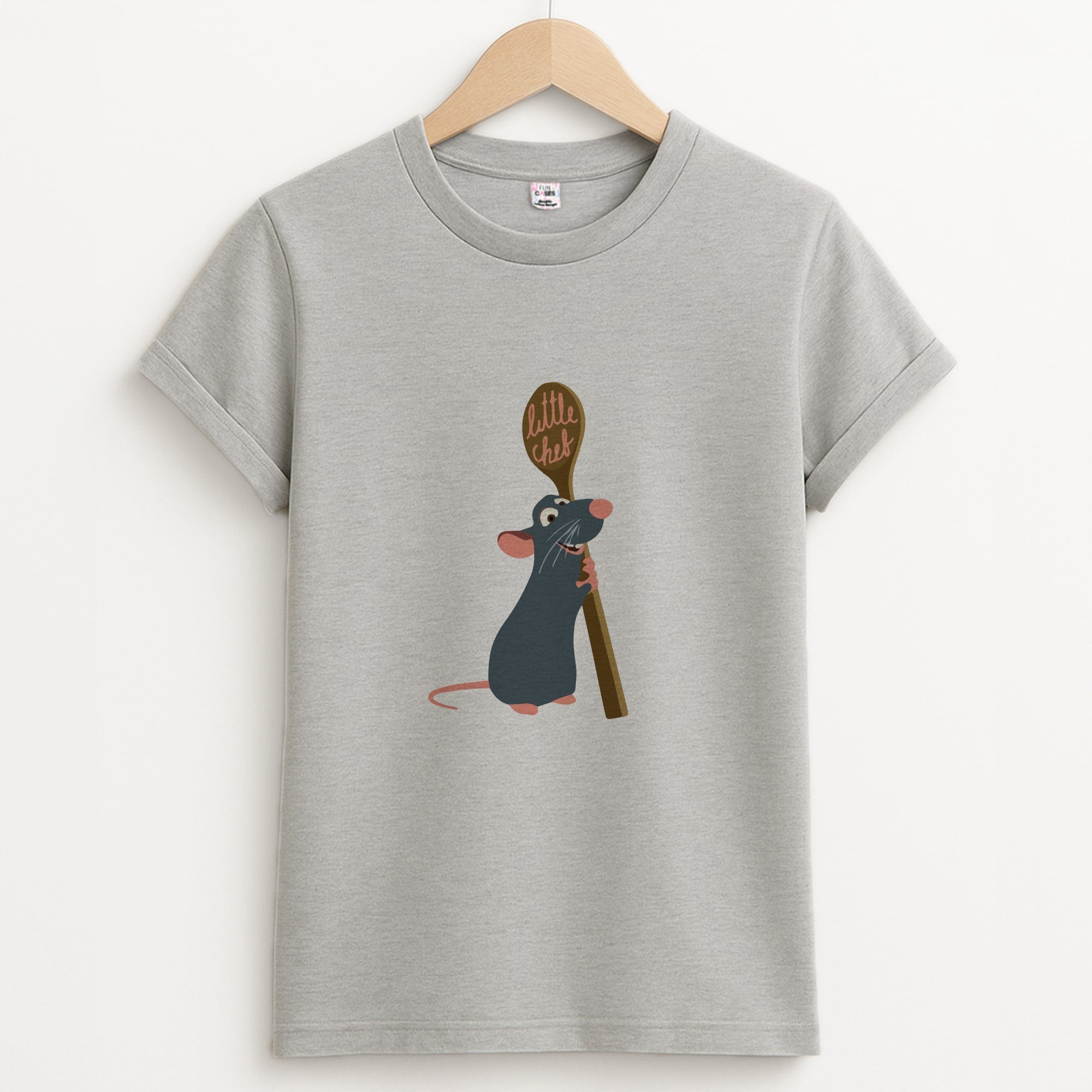 Chef Rat Unisex Grey T-Shirt