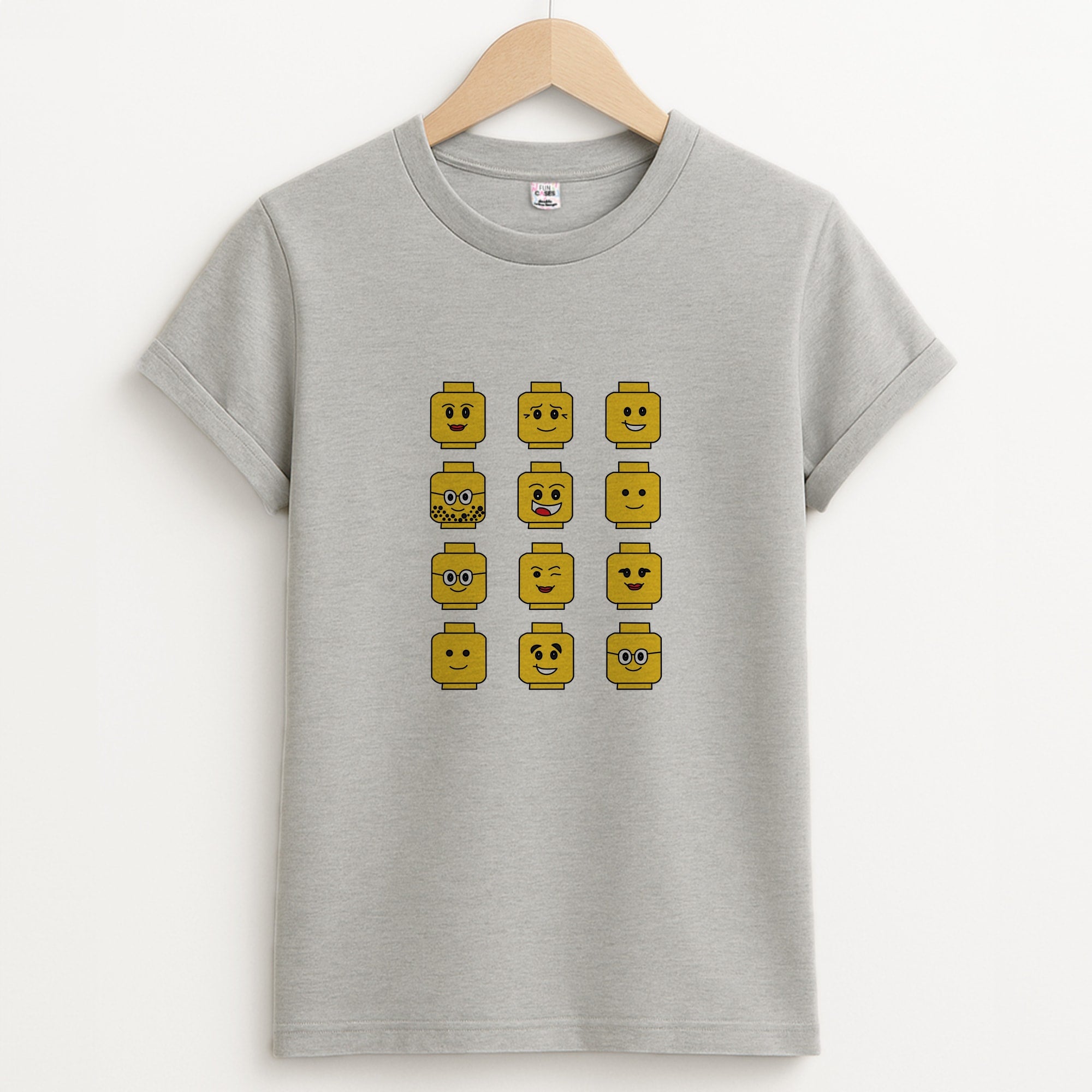 Characters - Bricks Unisex Grey T-Shirt