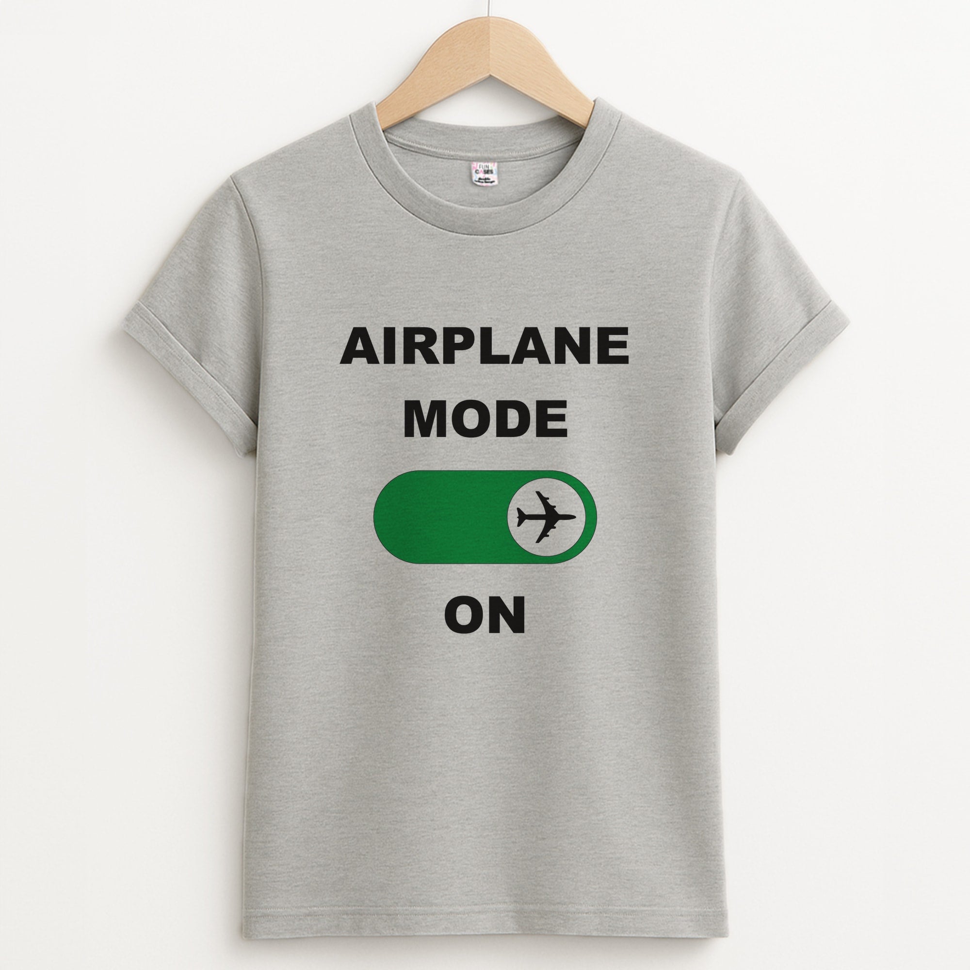 Airplane Mode On - Travel Unisex Grey T-Shirt