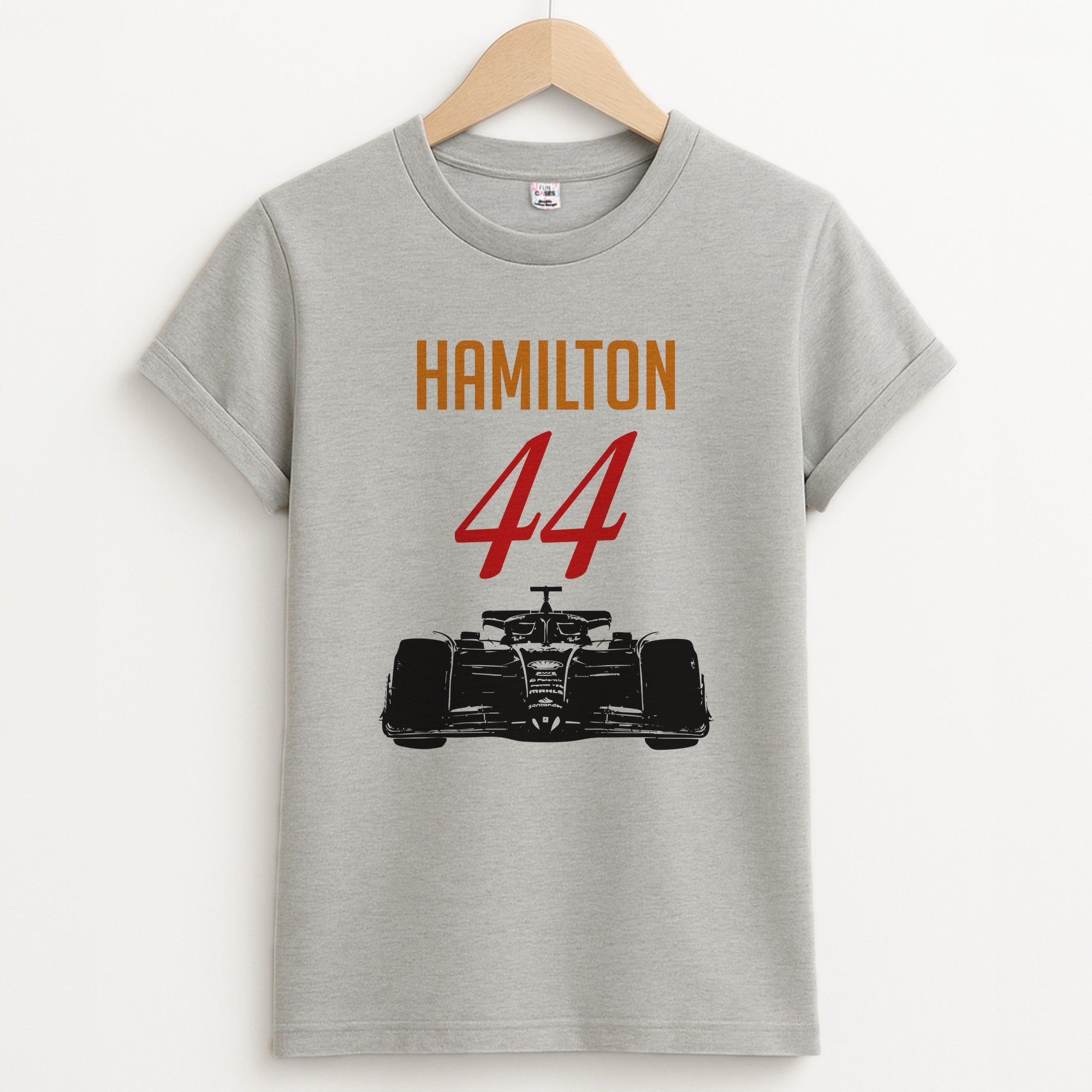 F1 Car Hamilton Unisex Grey T-Shirt