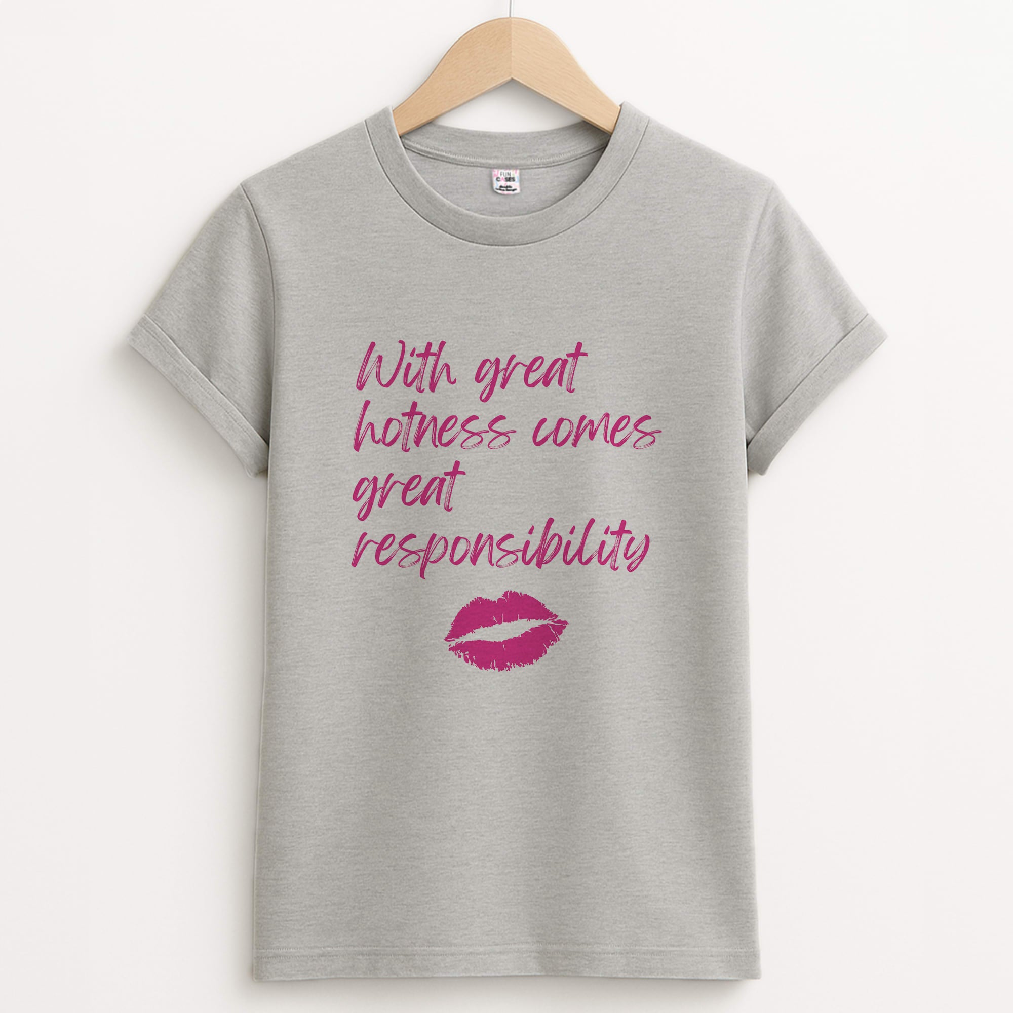 With Great Hotness Unisex Grey T-Shirt