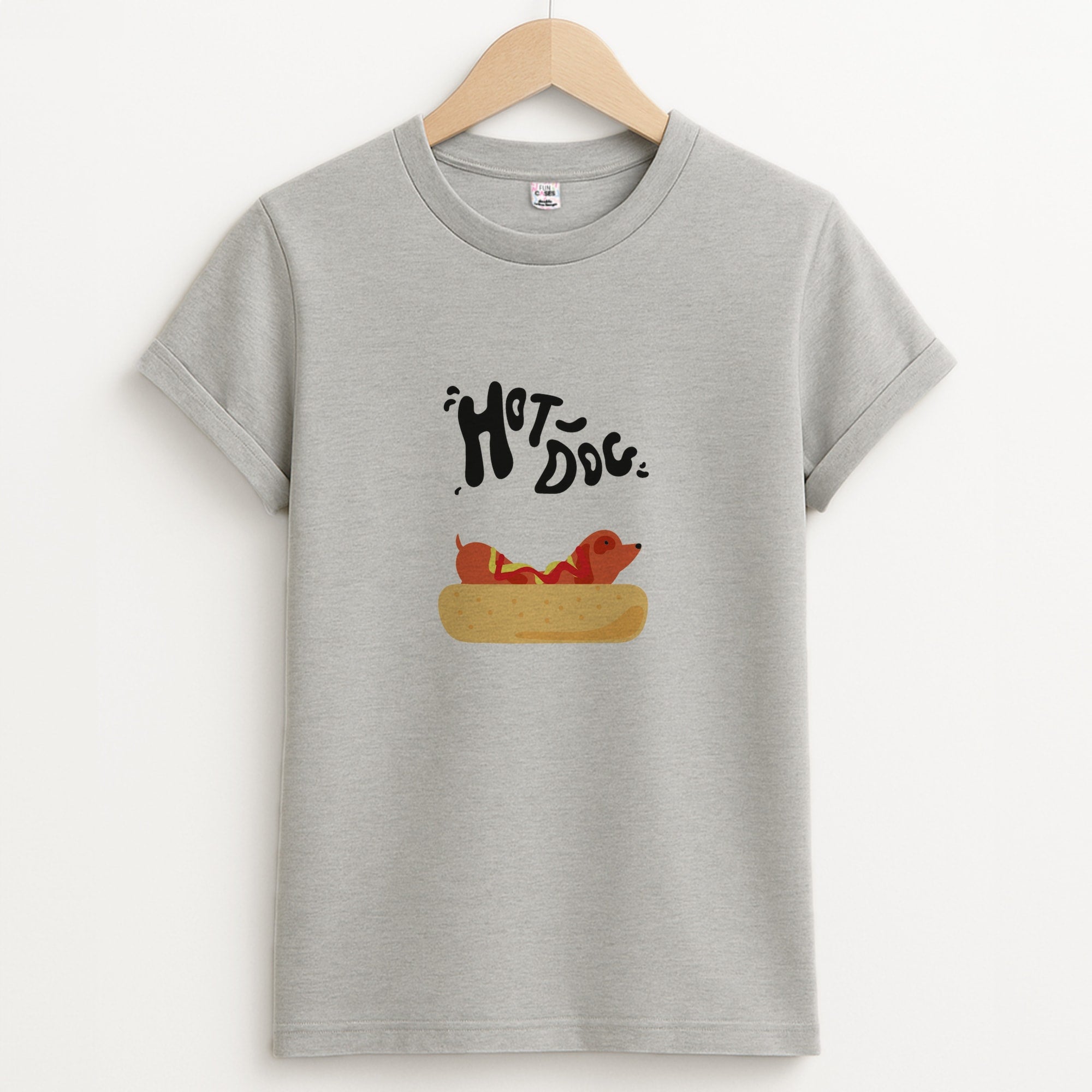 Hot Dog - Dachshunds Unisex Grey T-Shirt