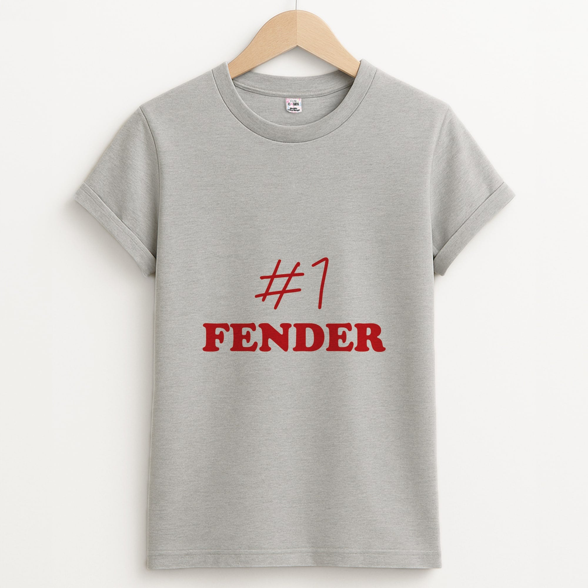 #1 FENDER Unisex Grey T-Shirt
