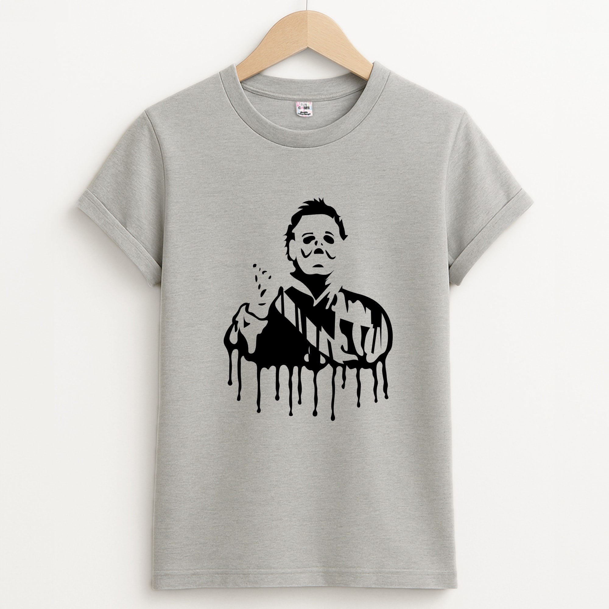 Black & White - Myers Unisex Grey T-Shirt