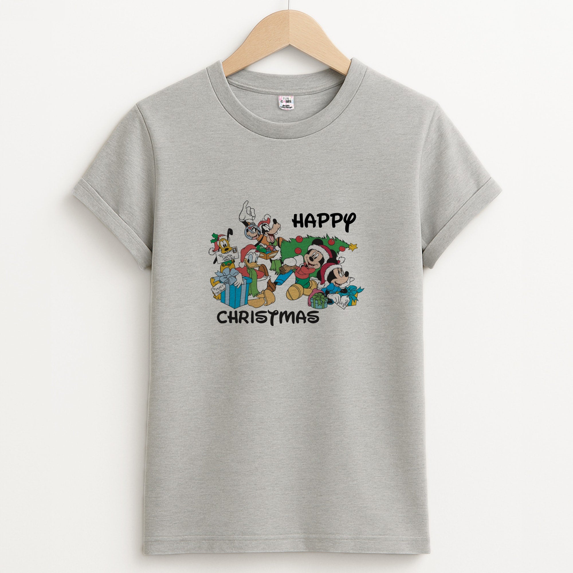 Fairytale Happy Christmas Unisex Grey T-Shirt