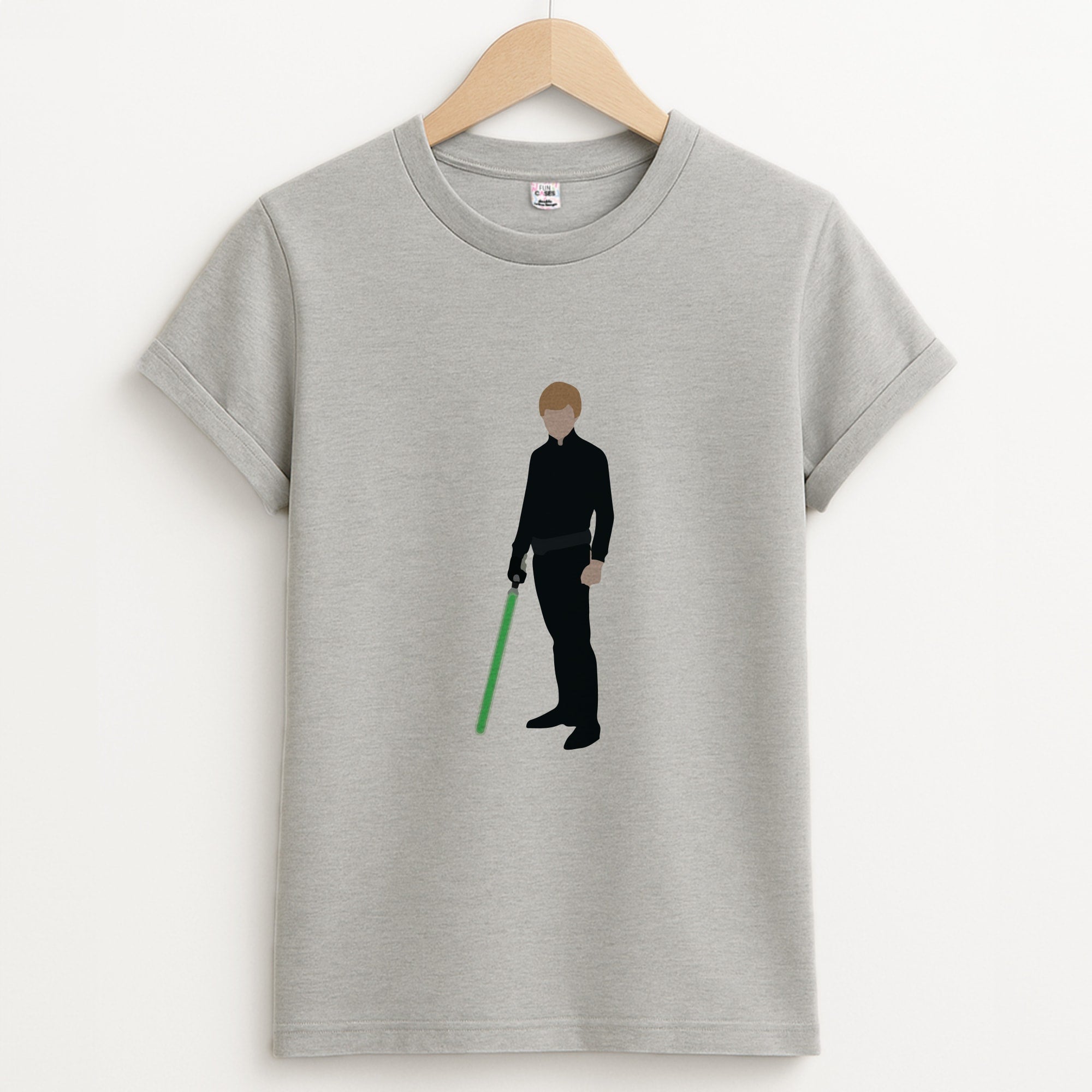 Skywalker Green Lightsaber Unisex Grey T-Shirt