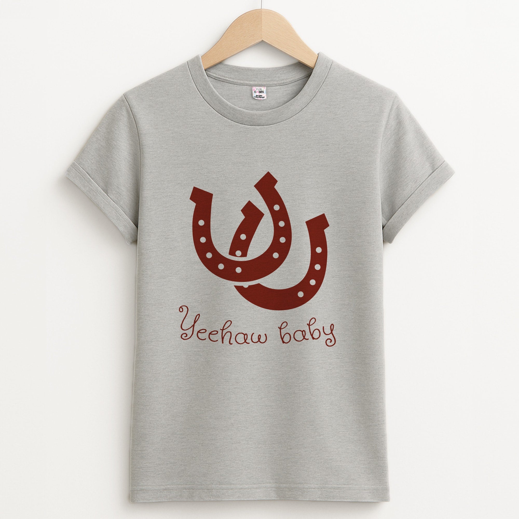 Yee-Haw Baby Unisex Grey T-Shirt