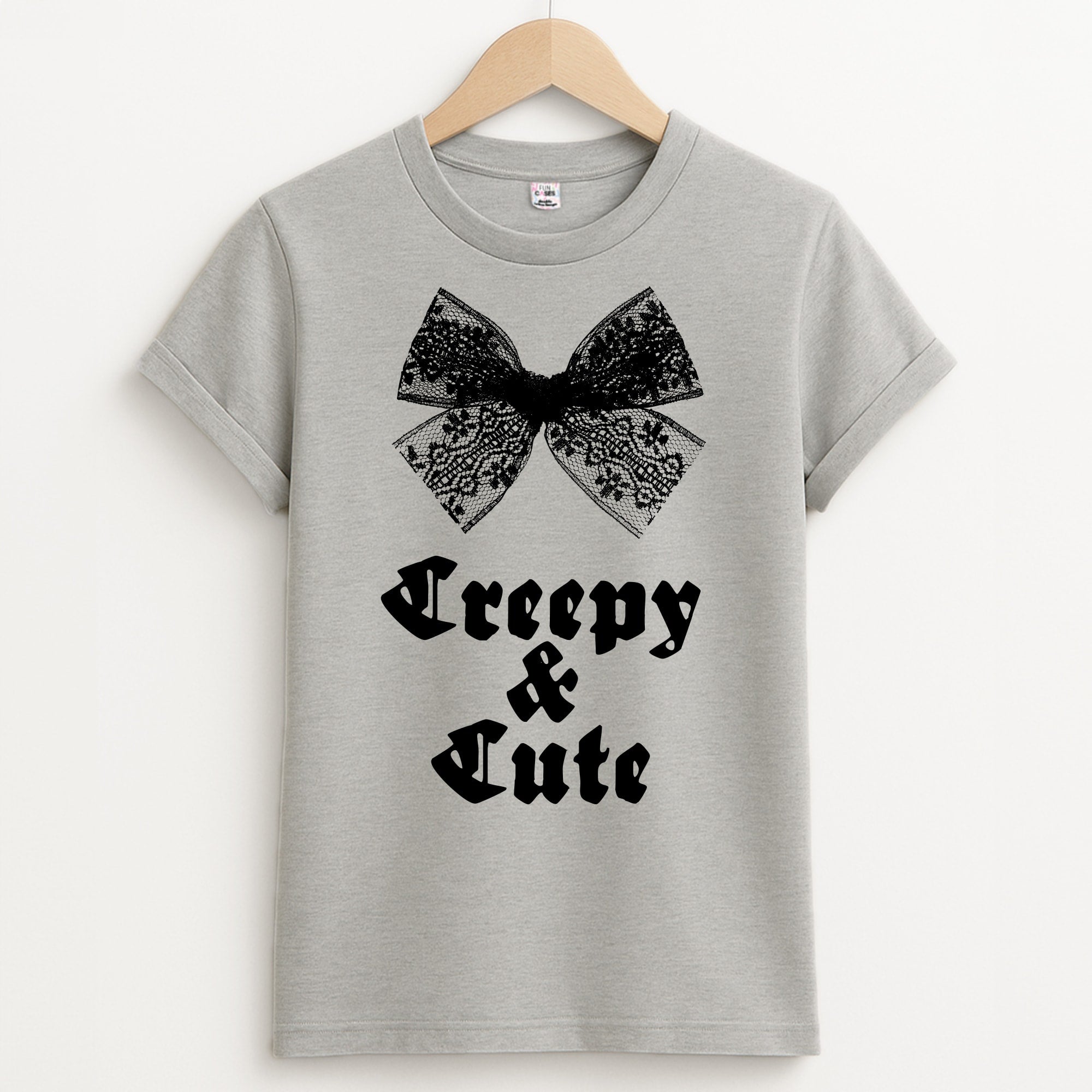 Creepy And Cute Coquette Unisex Grey T-Shirt