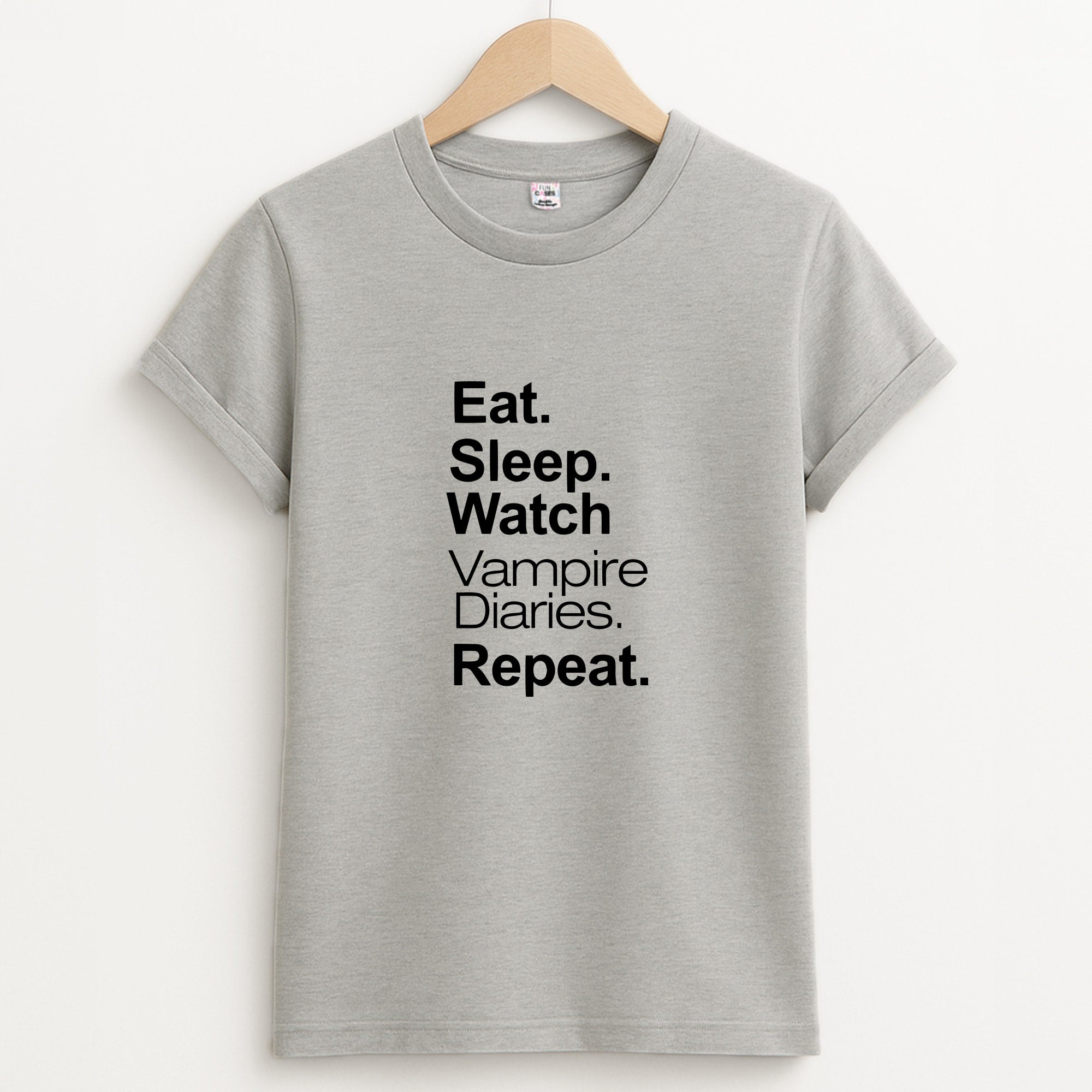 Eat Sleep Watch VPD Repeat Unisex Grey T-Shirt