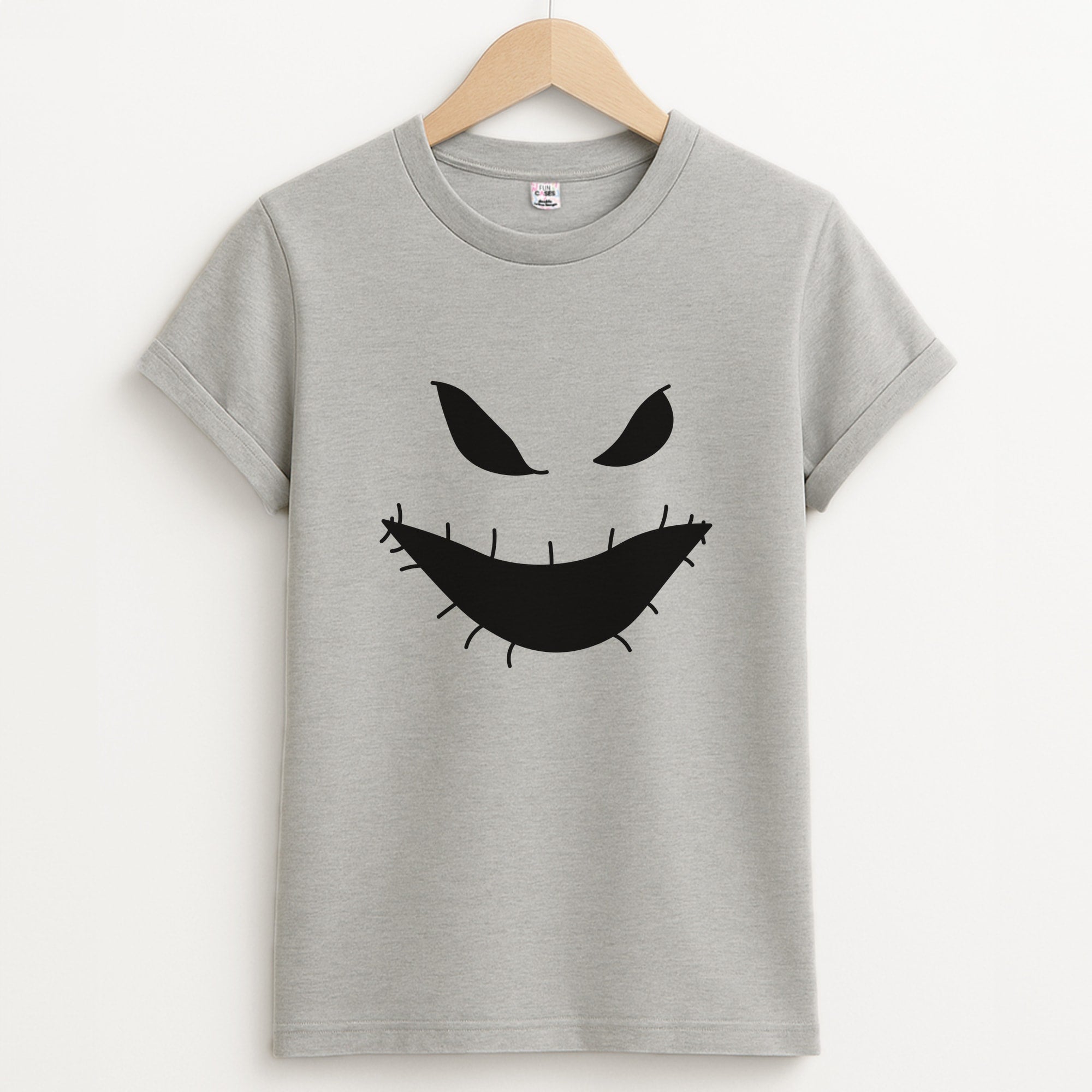 Green Face Unisex Grey T-Shirt