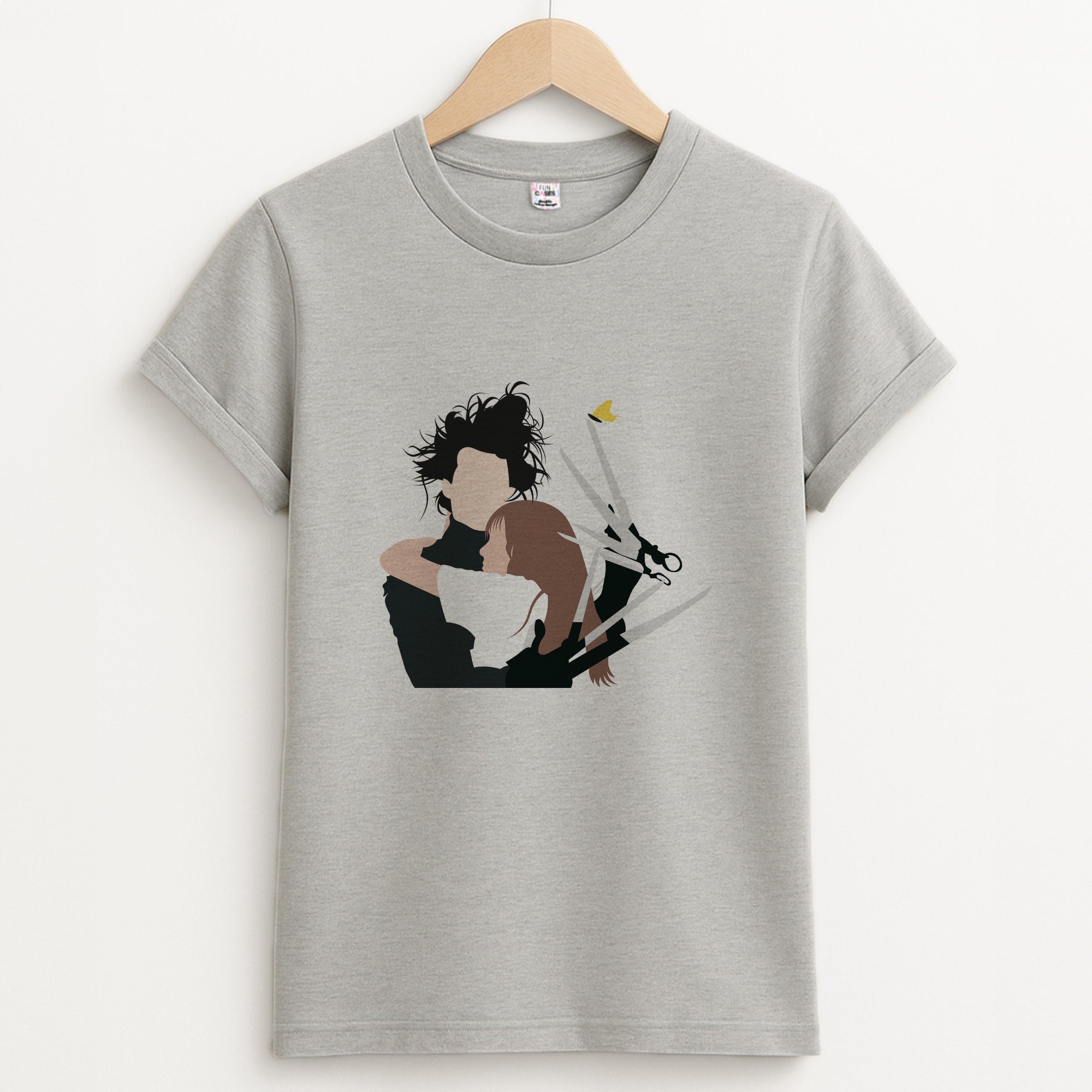 Edward And Kim -Scissorhands Unisex Grey T-Shirt