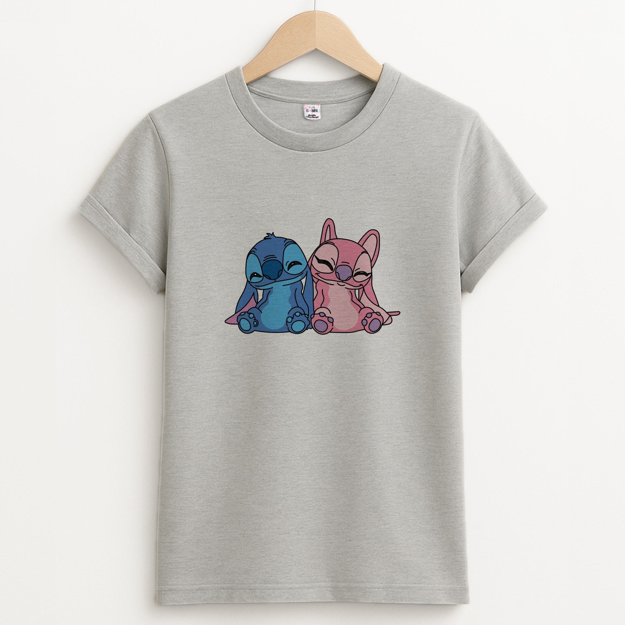 Best Friends - Pink Alien Unisex Grey T-Shirt