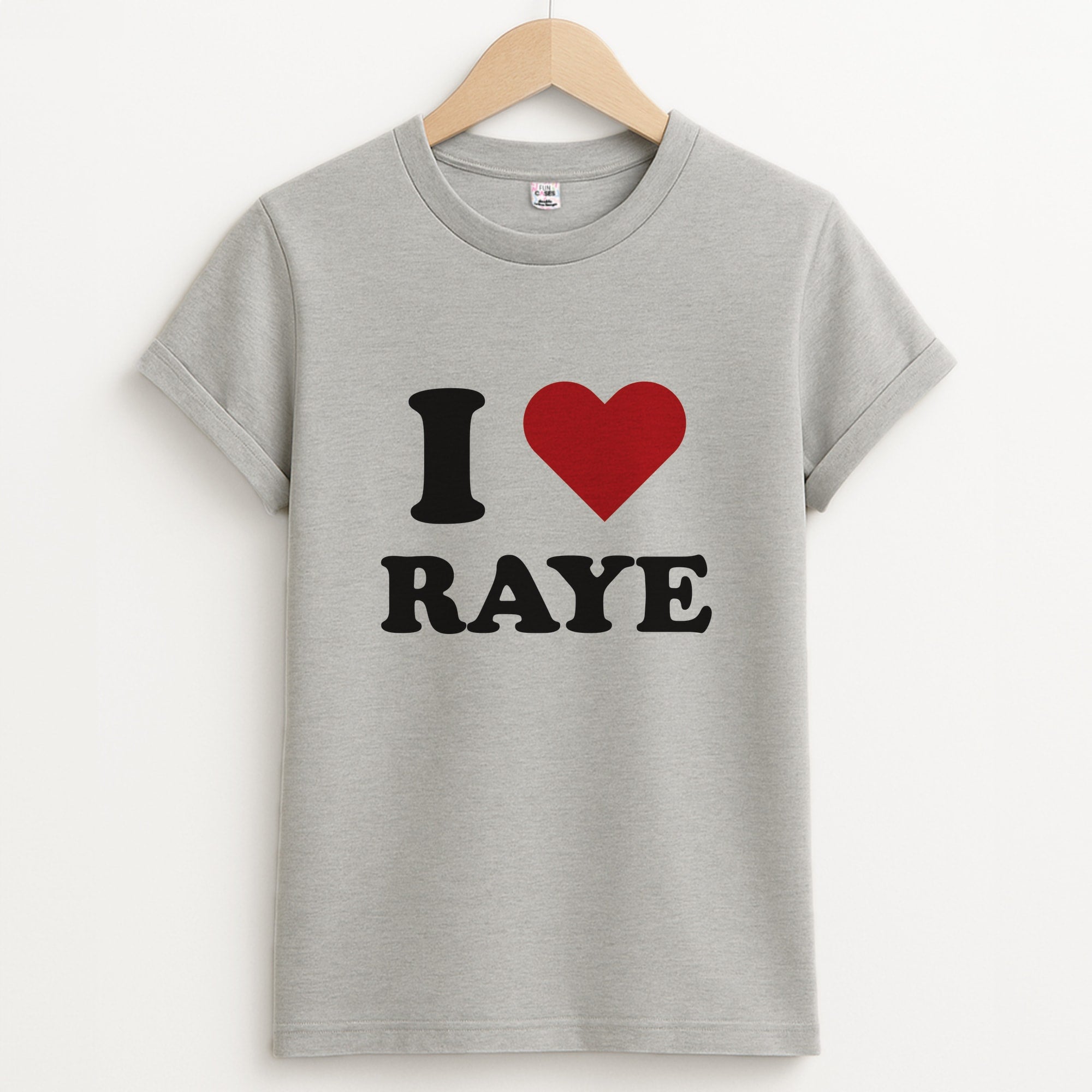 I Love Raye - Festival Unisex Grey T-Shirt